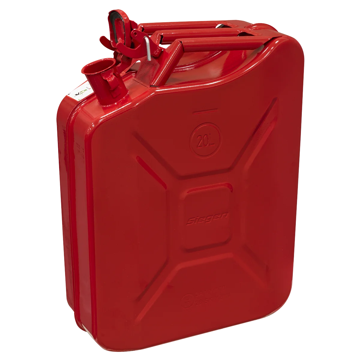 Sealey Jerry Can 20L Red Steel Fuel Container