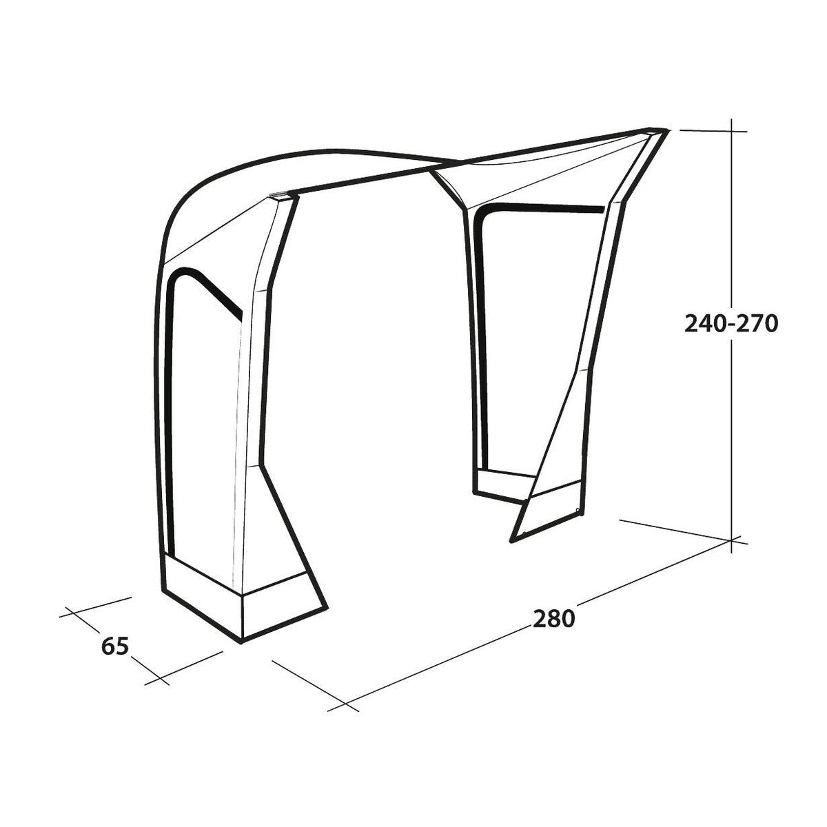 Outwell Mid/Tall Connection Cross PowerAir Access zone 240-270cm