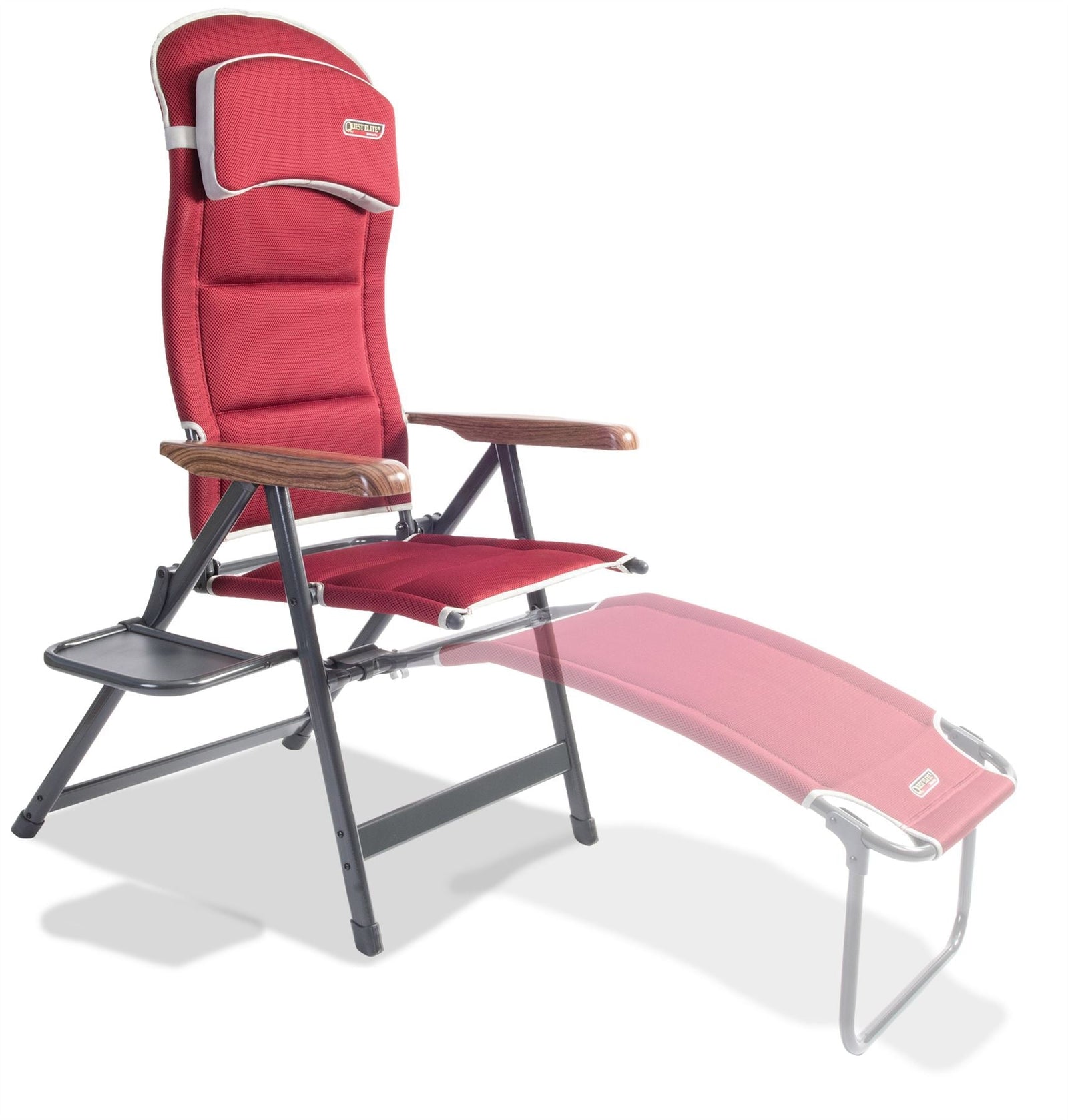 Quest Bordeaux Pro Easy Camping Caravan Chair with Side Table
