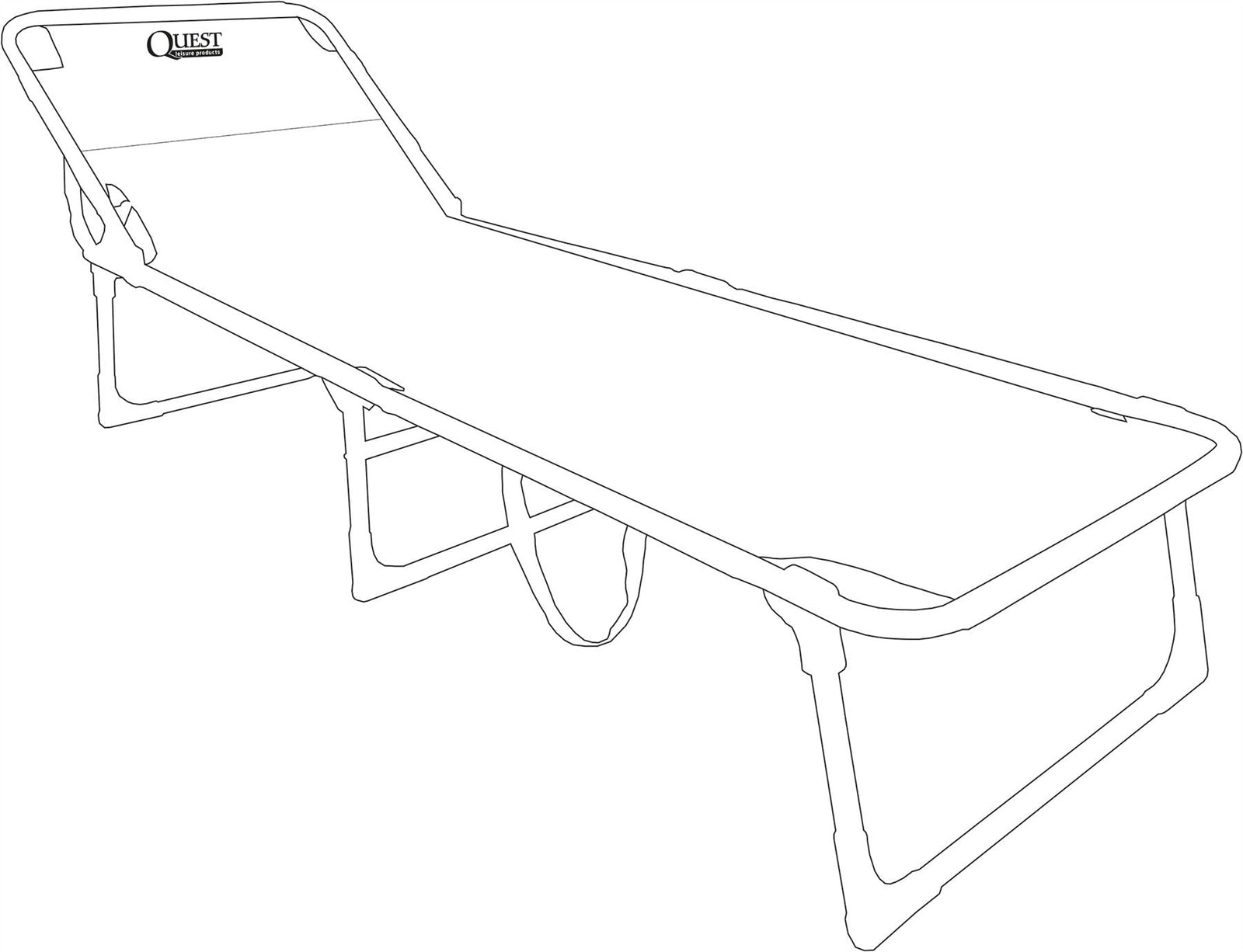 Quest Winchester Folding Sun Lounger
