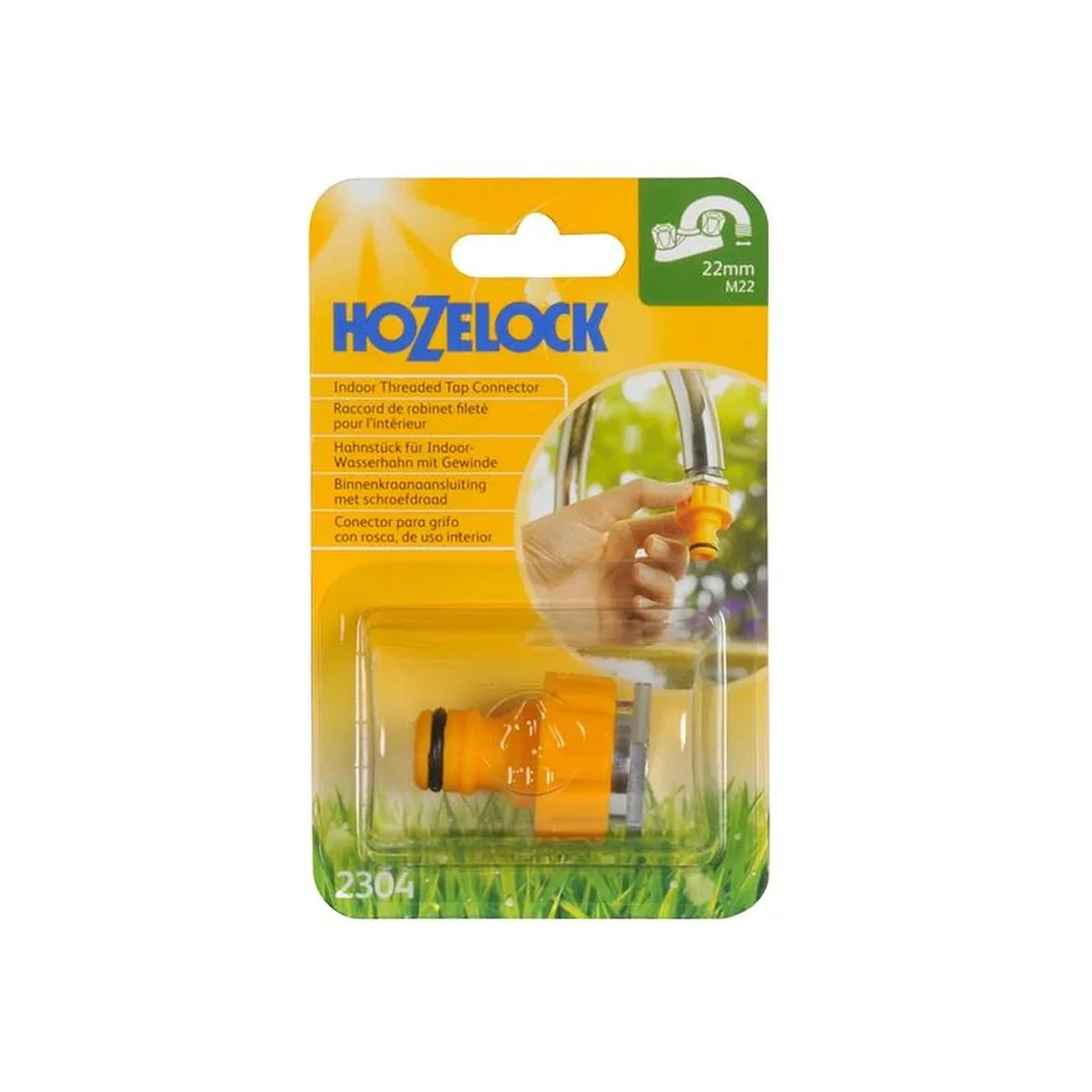 Hozelock Outdoor Threaded Tap Connector 22mm 2304 - 100-000-784