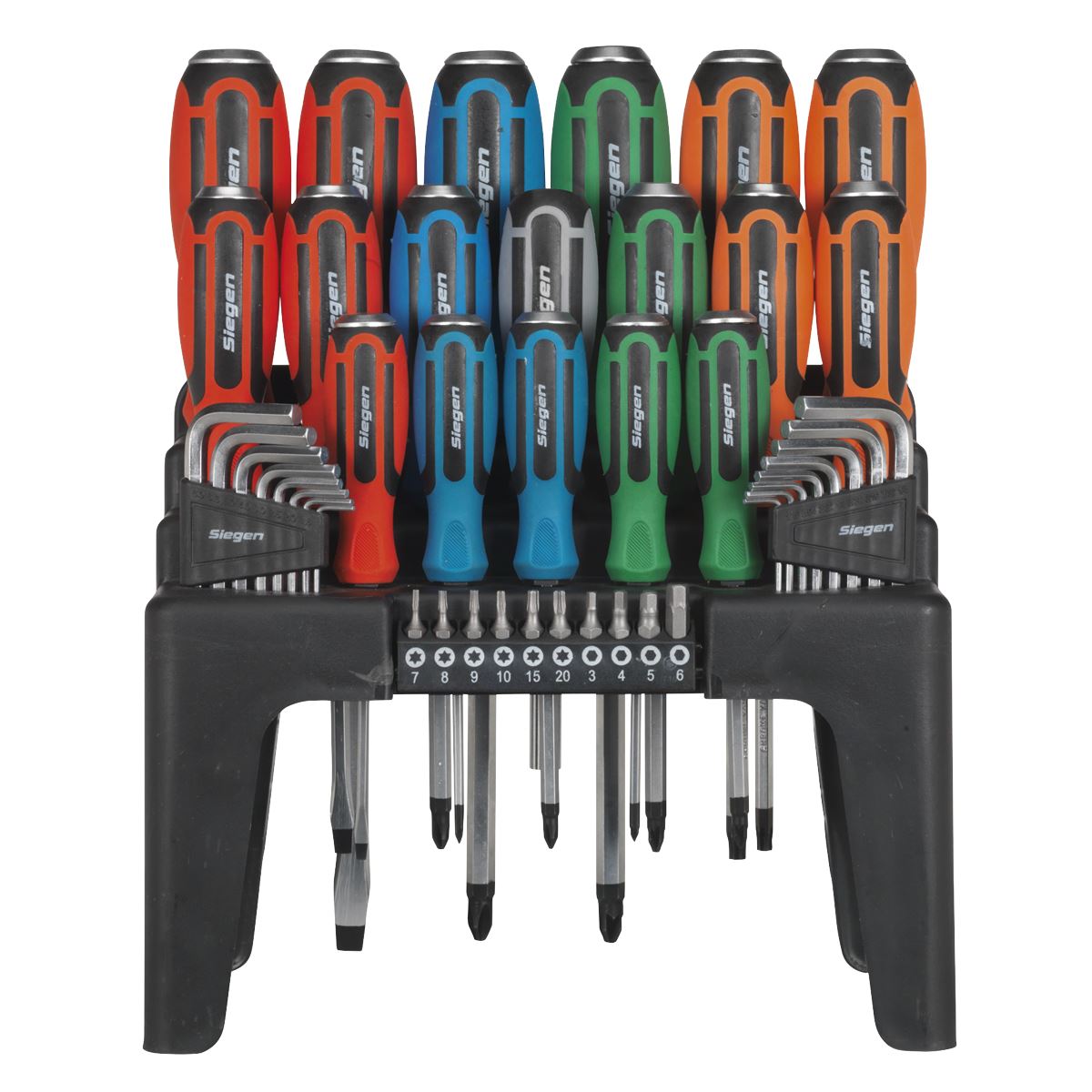 Seigen by Sealey Hammer-Thru Screwdriver, Hex Key & Bit Set 44pc S01106