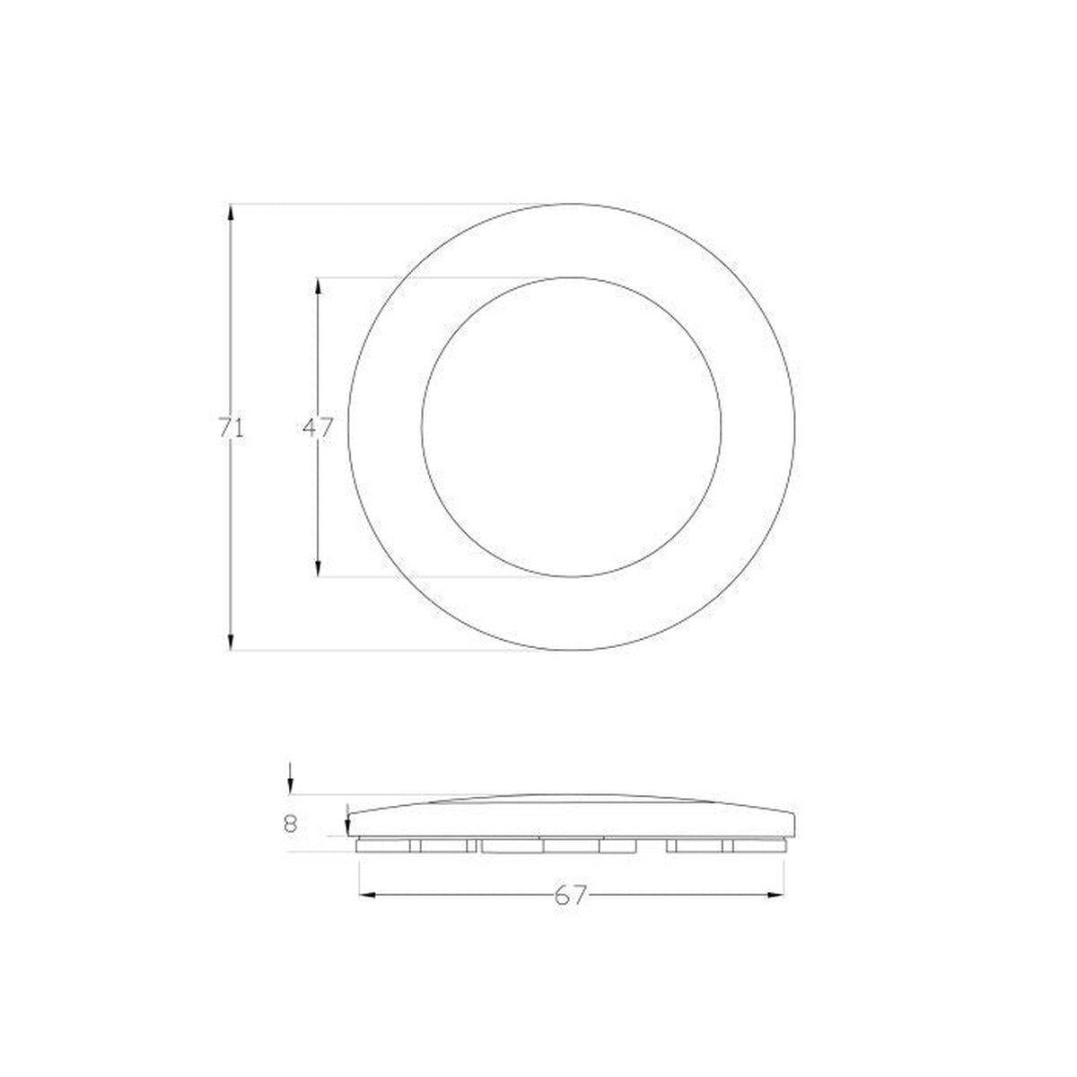 Surface Mounted Ceiling Spot Light Hts253 Chrome - 3000K