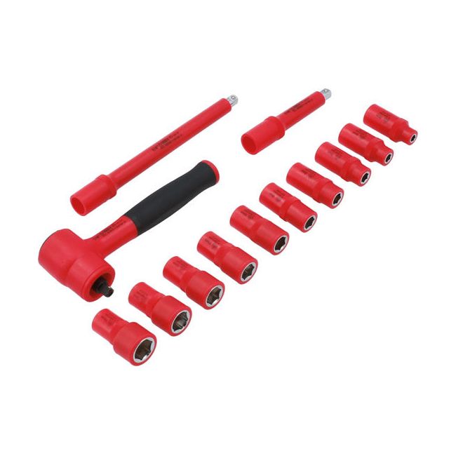 Laser Insulated Socket Set 1/4"D 13pc