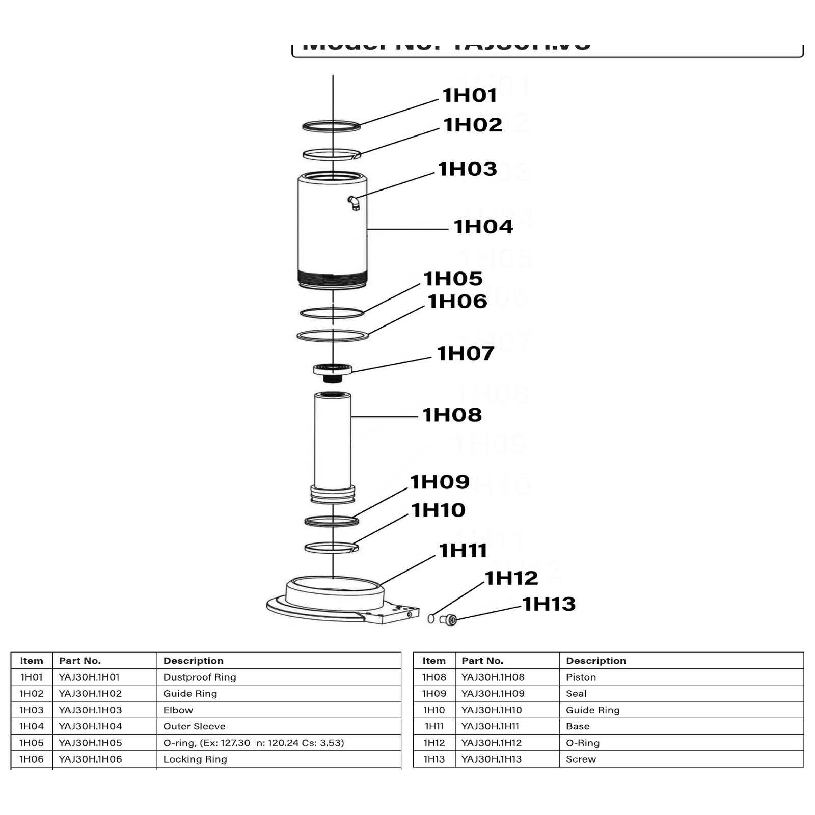 Sealey Locking ring YAJ30H.1H06