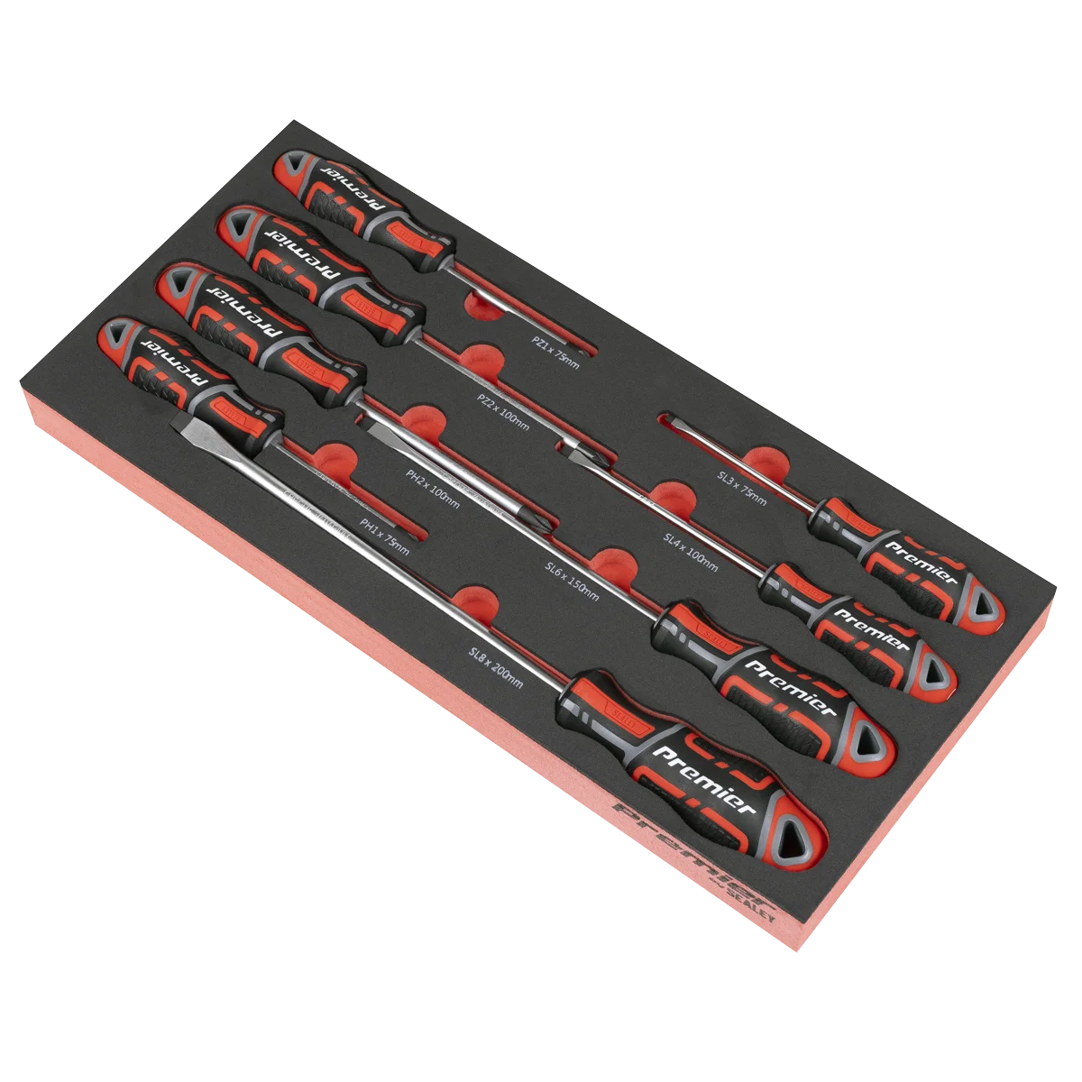 Sealey Premier Screwdriver Set TBT53 8 Piece with Tool Tray