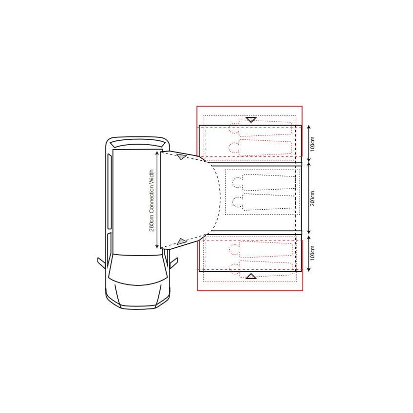 Outdoor Revolution Cayman Combo PC Low Driveaway Awning  180-210cm