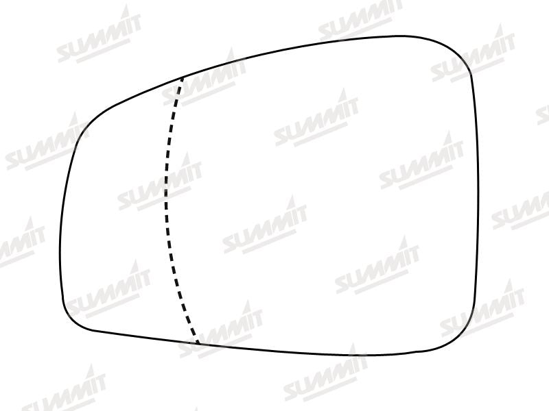 Summit Stick-On Standard Mirror Glass fits Renault Laguna 08 on LHS
