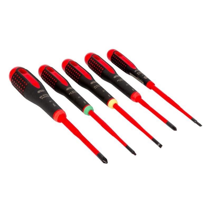 Bahco BE-9871SL ERGO™ Slim VDE Insulated Screwdriver Set, 5 Piece