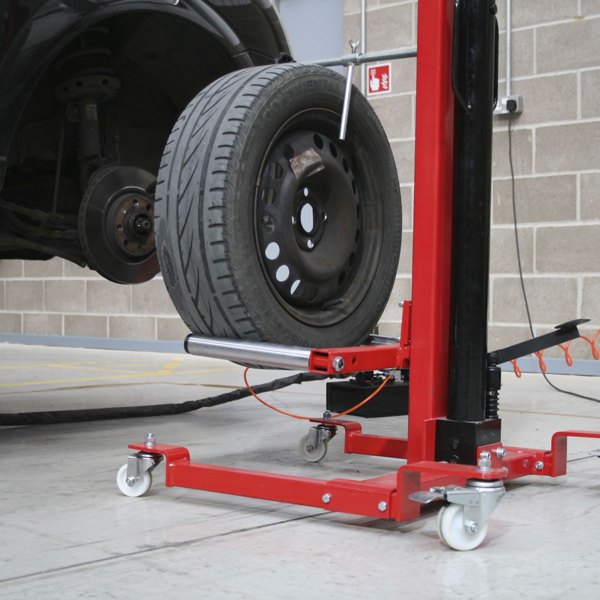 Sealey Wheel Removal/Lifter Trolley 80kg Quick Lift WD80