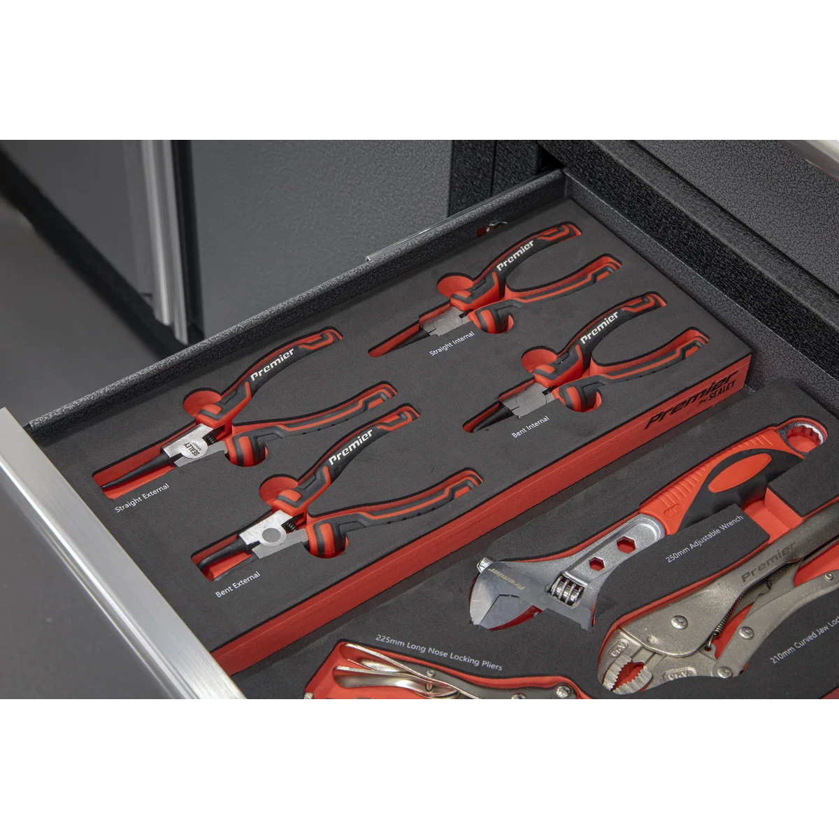 Sealey Premier Circlip Pliers Set 4 Piece with Tool Tray 19-60mm Capacity