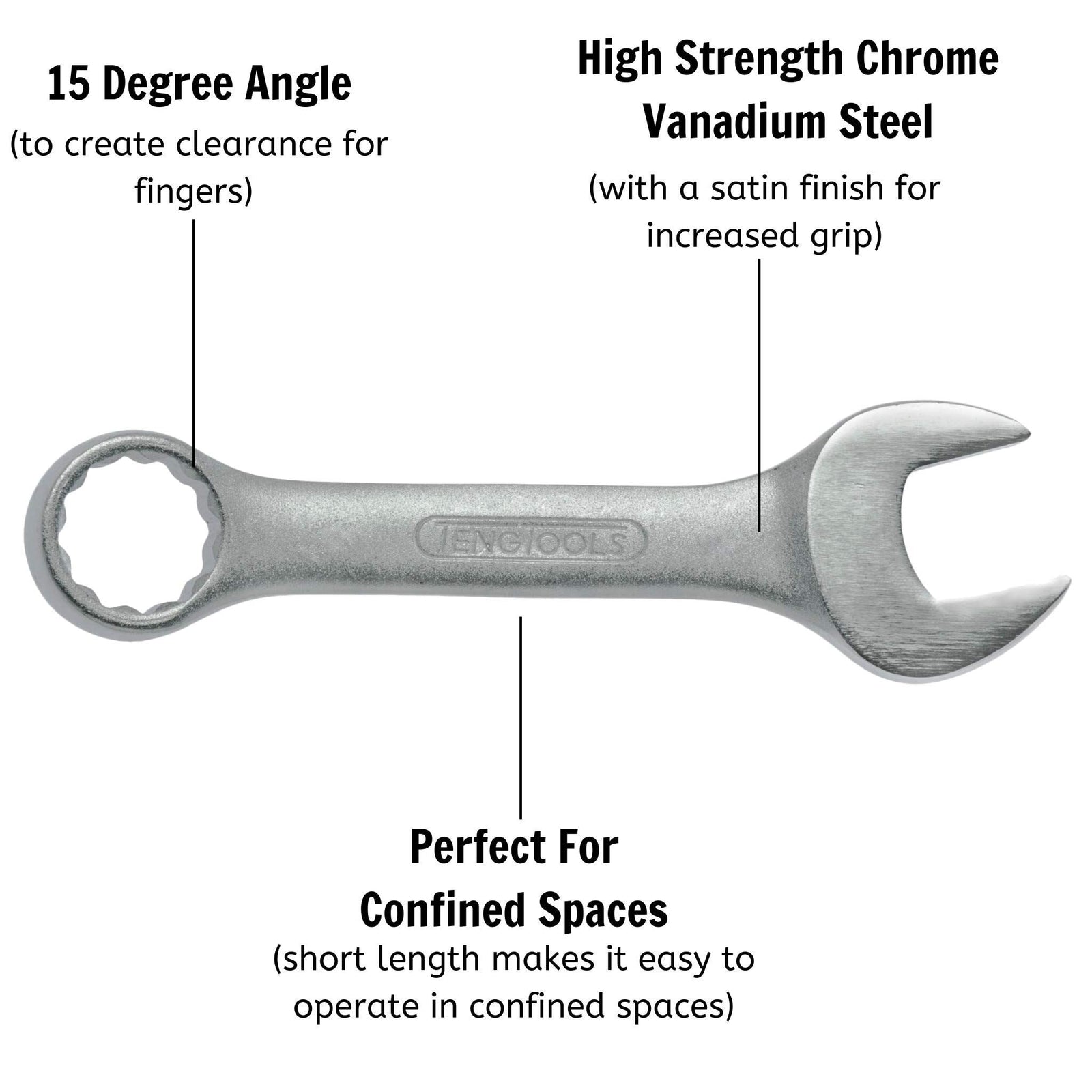 Teng Tools Stubby Combination Spanner Metric 17mm