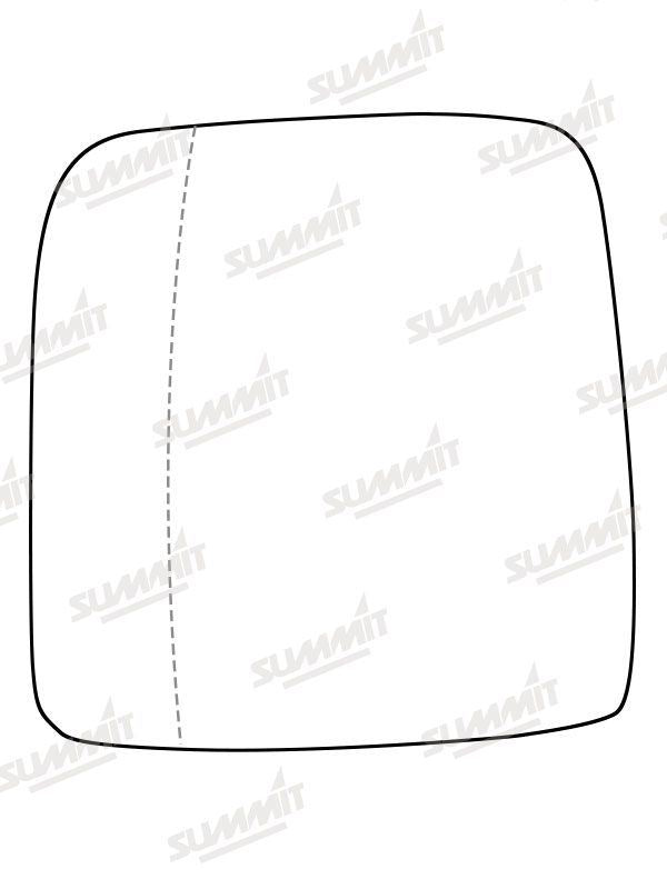 Summit Heated Base Plate With Commercial Mirror Glass fits & Integrated Lower Blind Spot Vauxhall Vivaro 14 on LHS
