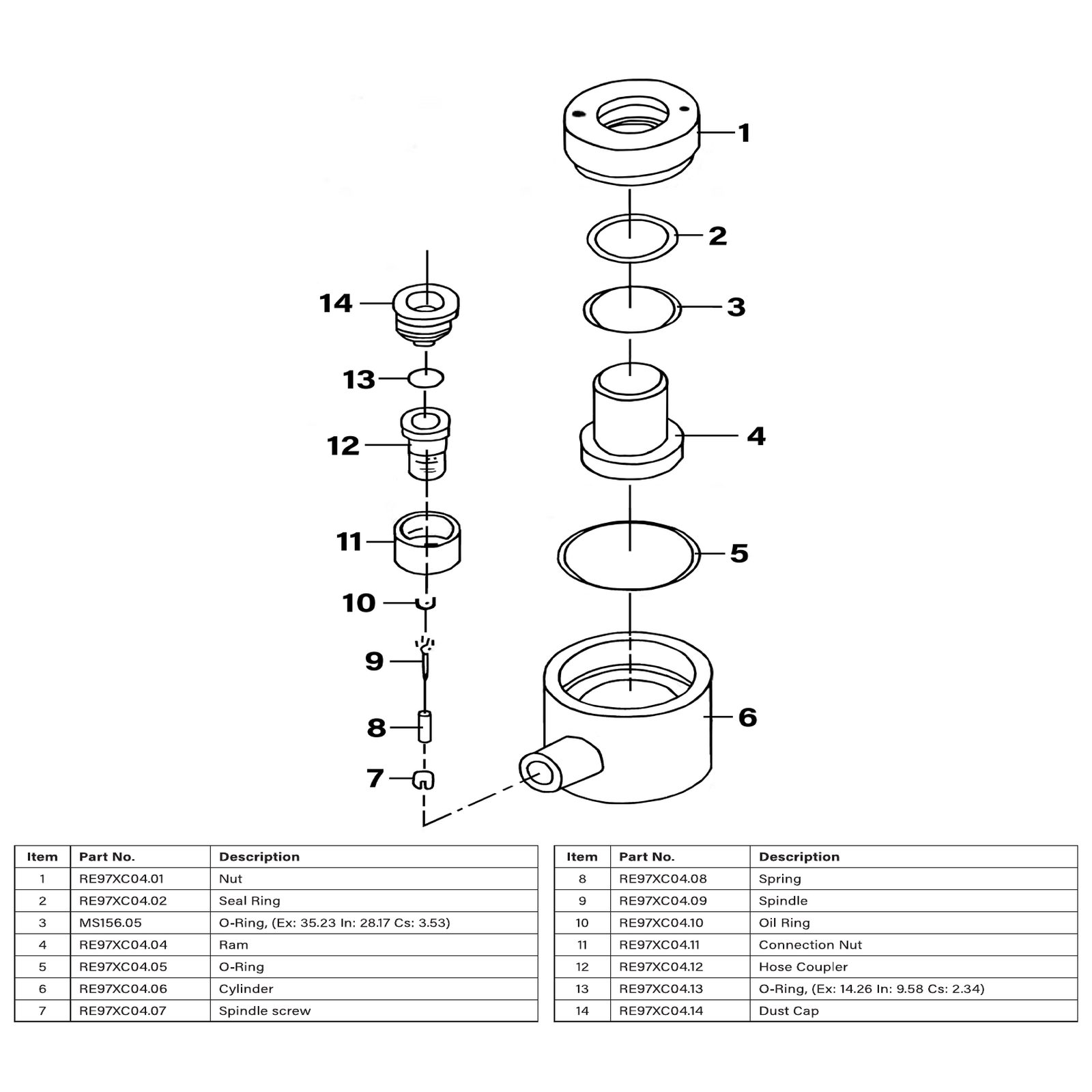 Sealey Nut RE97XC04.01