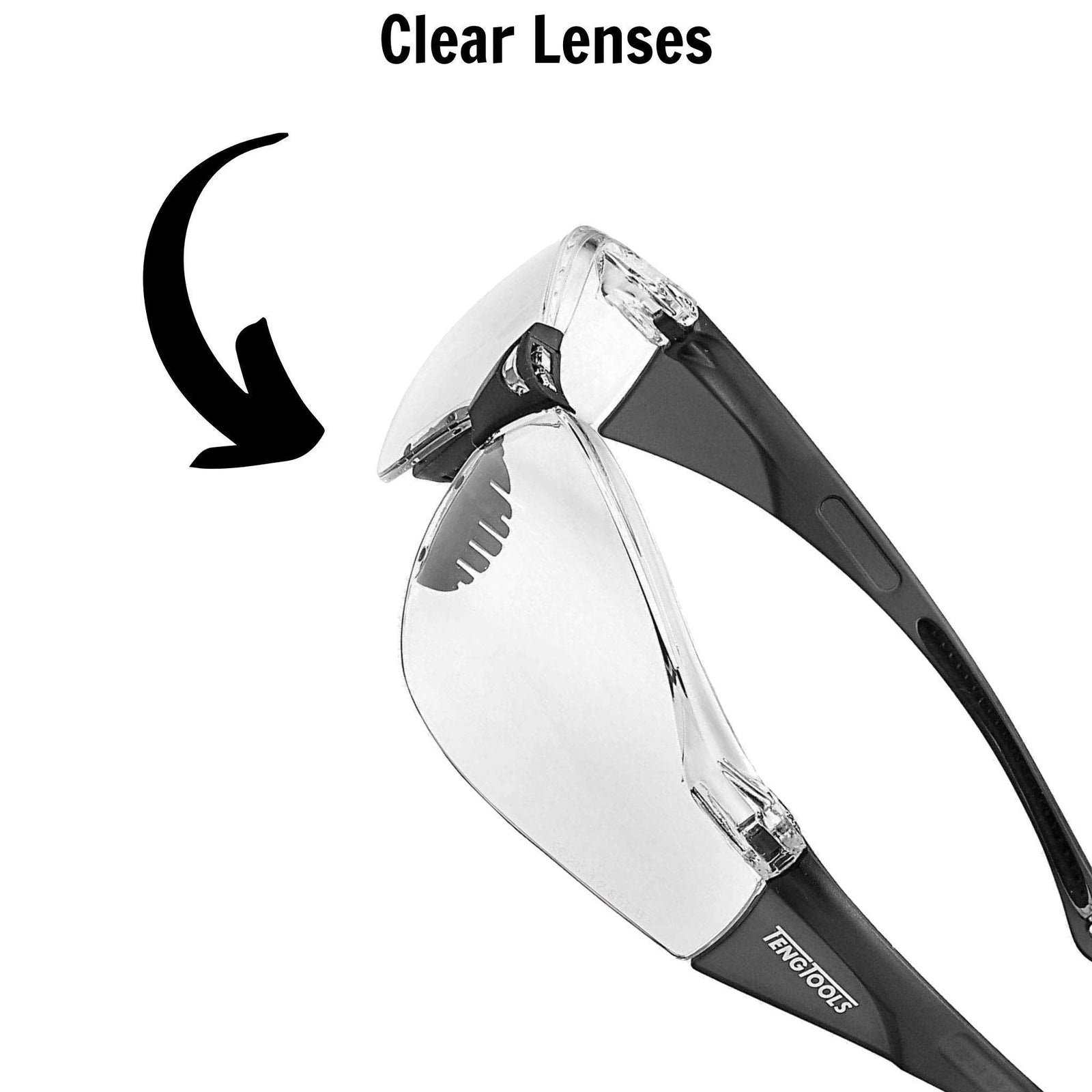 Teng Tools Safety Glasses Sport Style Clear Lens
