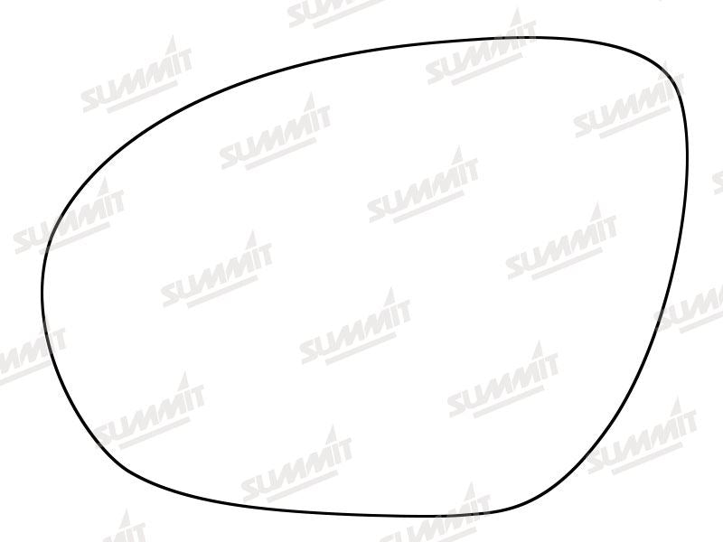 Summit Stick-On Standard Mirror Glass fits Nissan Juke 10 on LHS