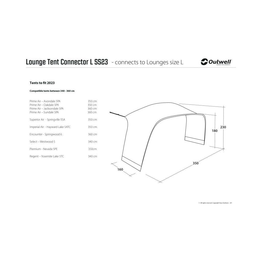 Outwell Lounge Tent Lounge Connector Large