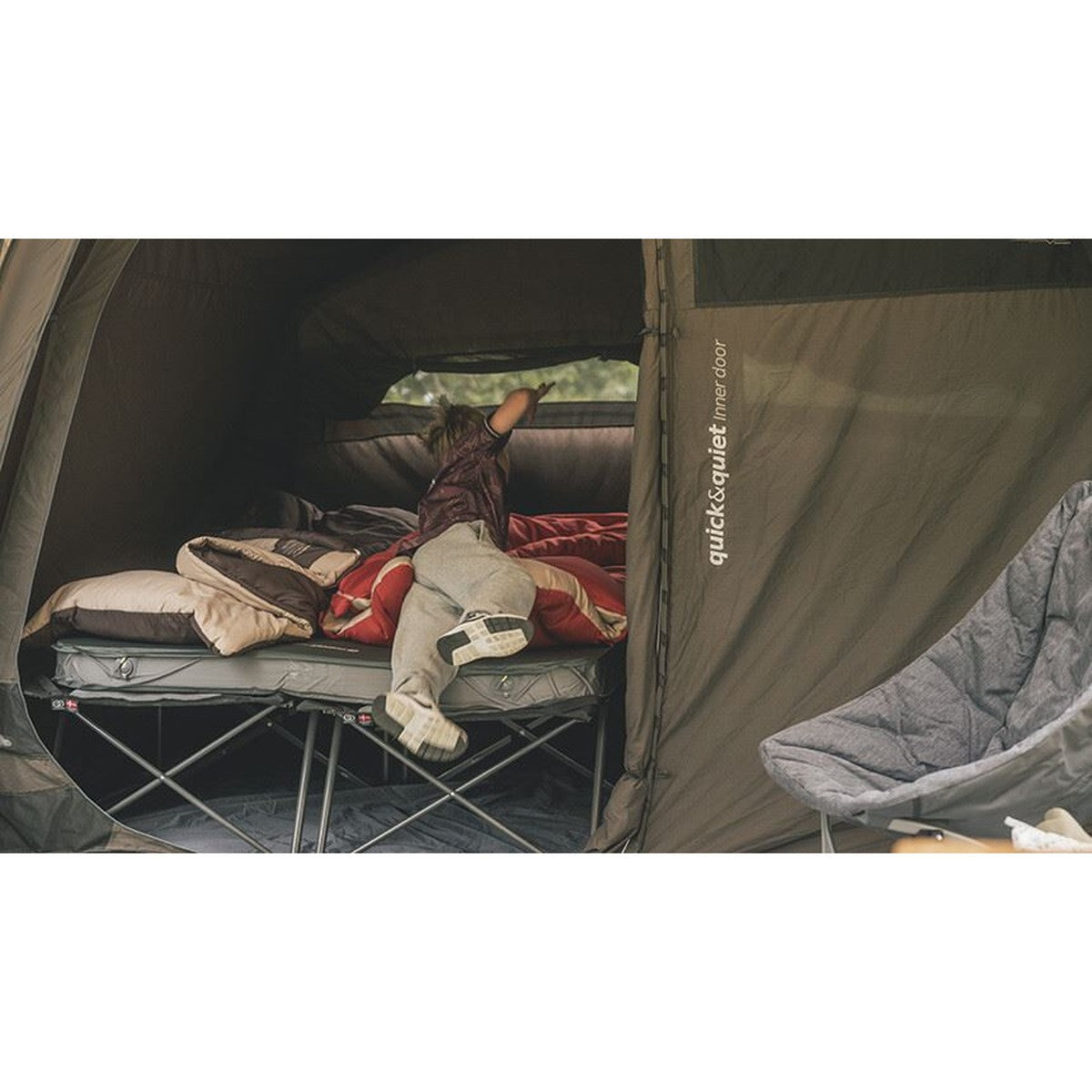 Outwell Boston 5 Air TC 5 Berth Three Room Tunnel Tent