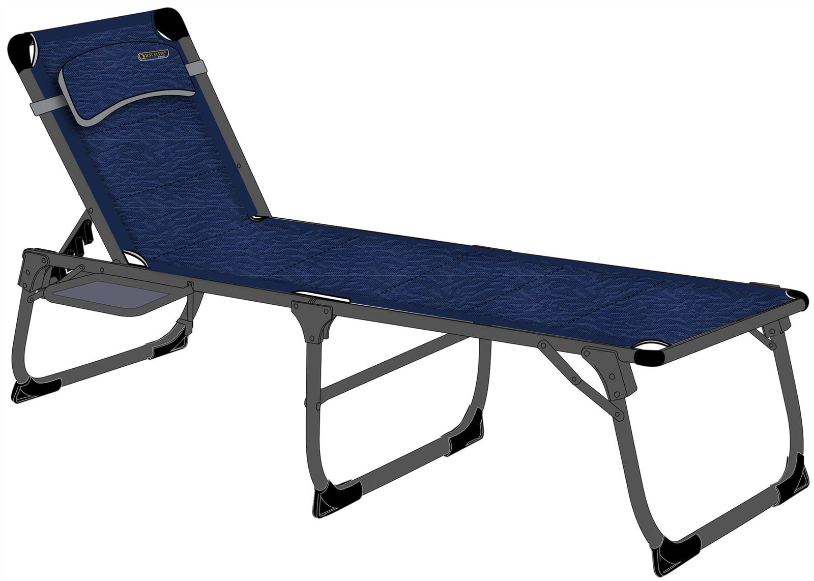 Quest Ragley Pro Lounge bed with side table