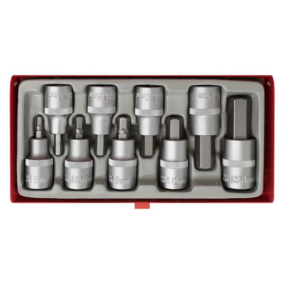 HEX SOCKET BIT SET 9PC 1/2inchSQ DRIVE