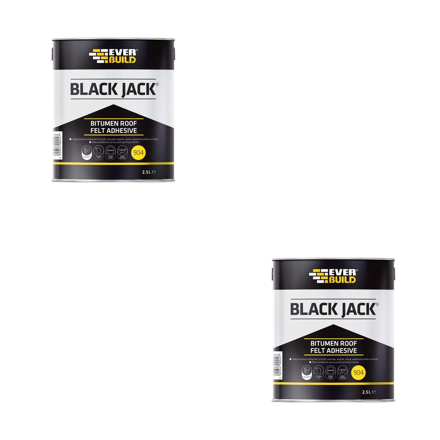 Everbuild Sika Black Jack® 904 Bitumen Roof Felt Adhesive 2.5 litre - 852651