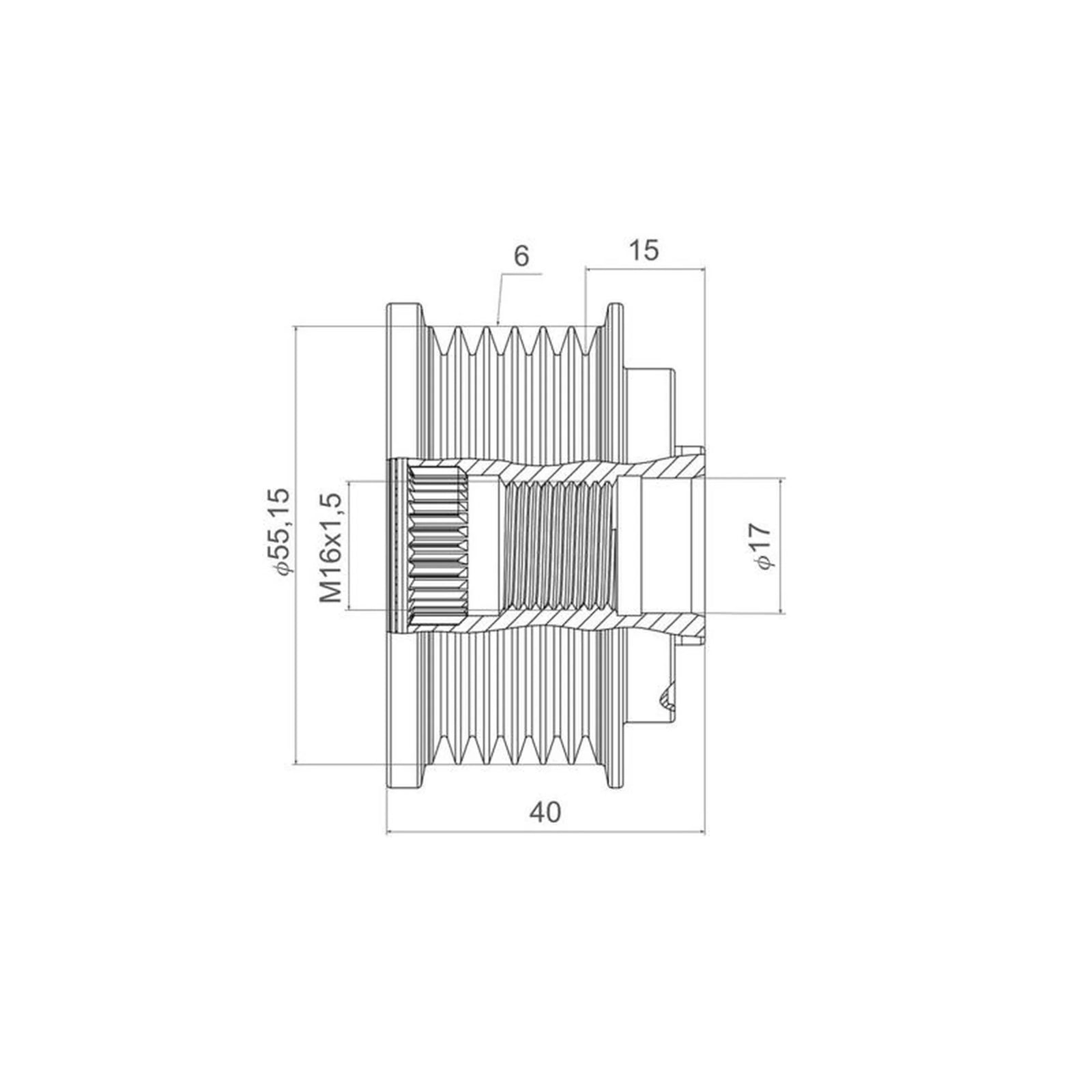 Valeo Alternator Overrunning Freewheel Clutch 588440