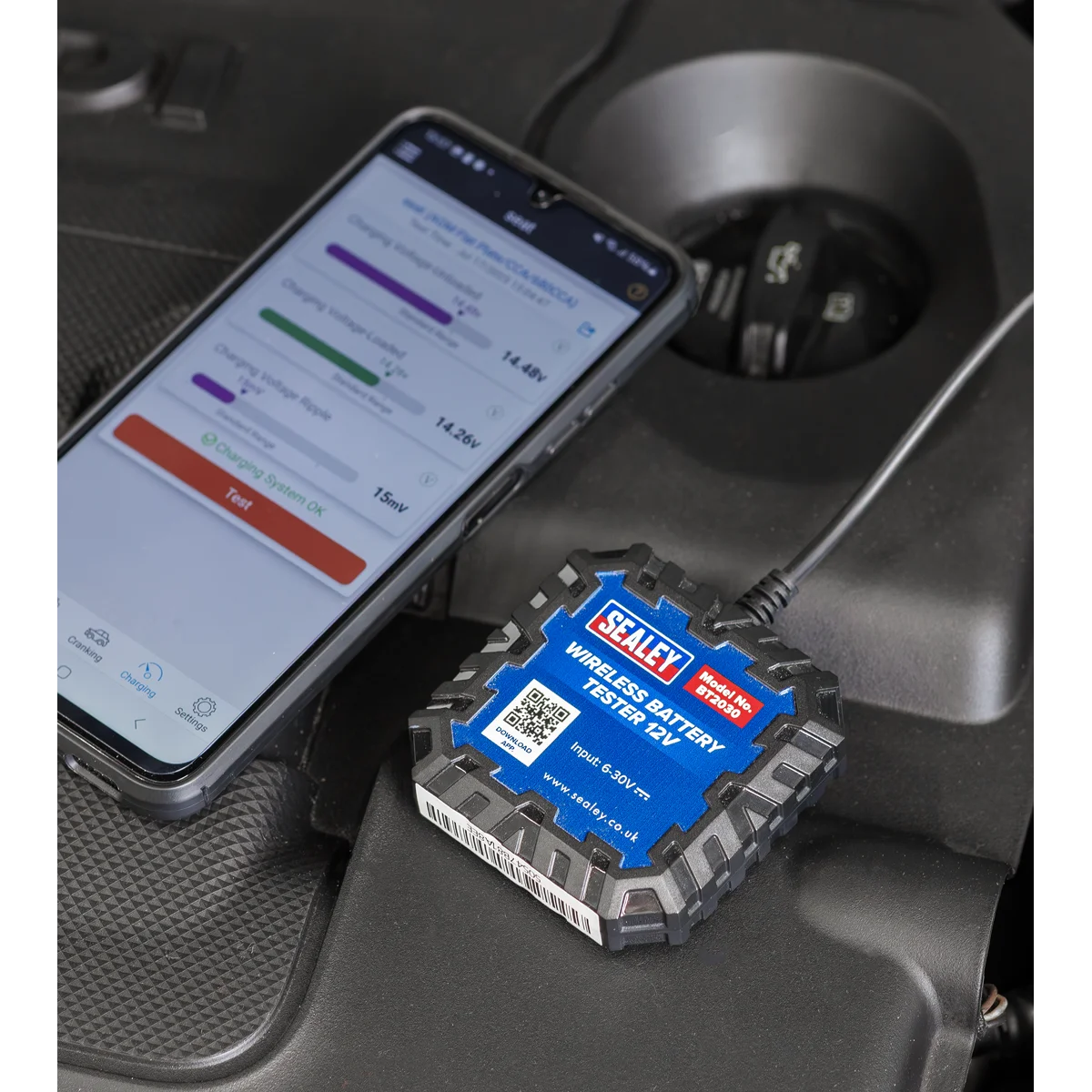 Sealey Wireless Battery Tester BT2030 DC 6V-30V
