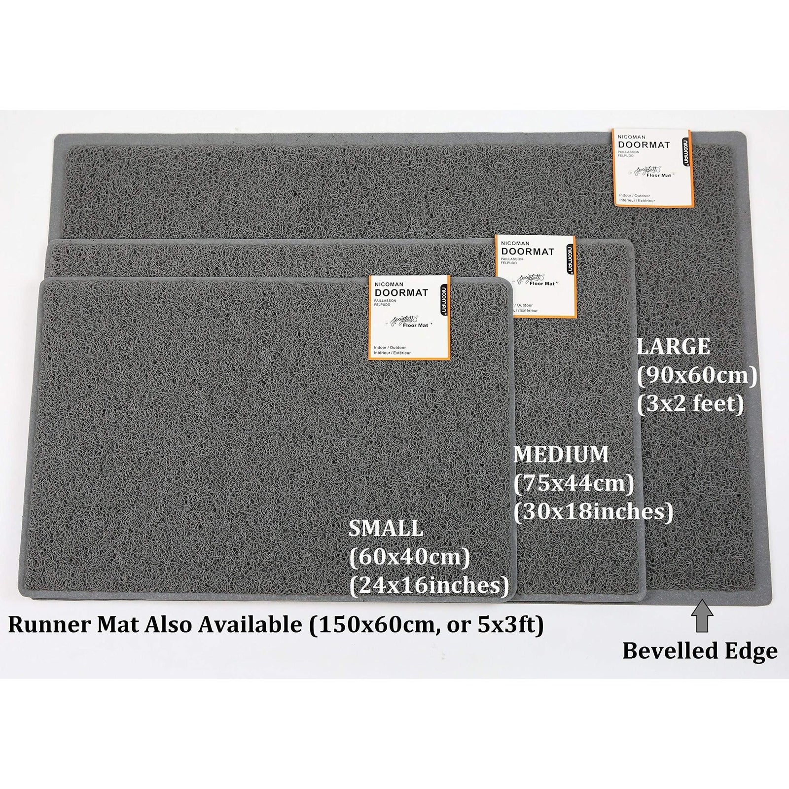 Nicoman Grey Spaghetti Mat 40X60 6040RWGREY