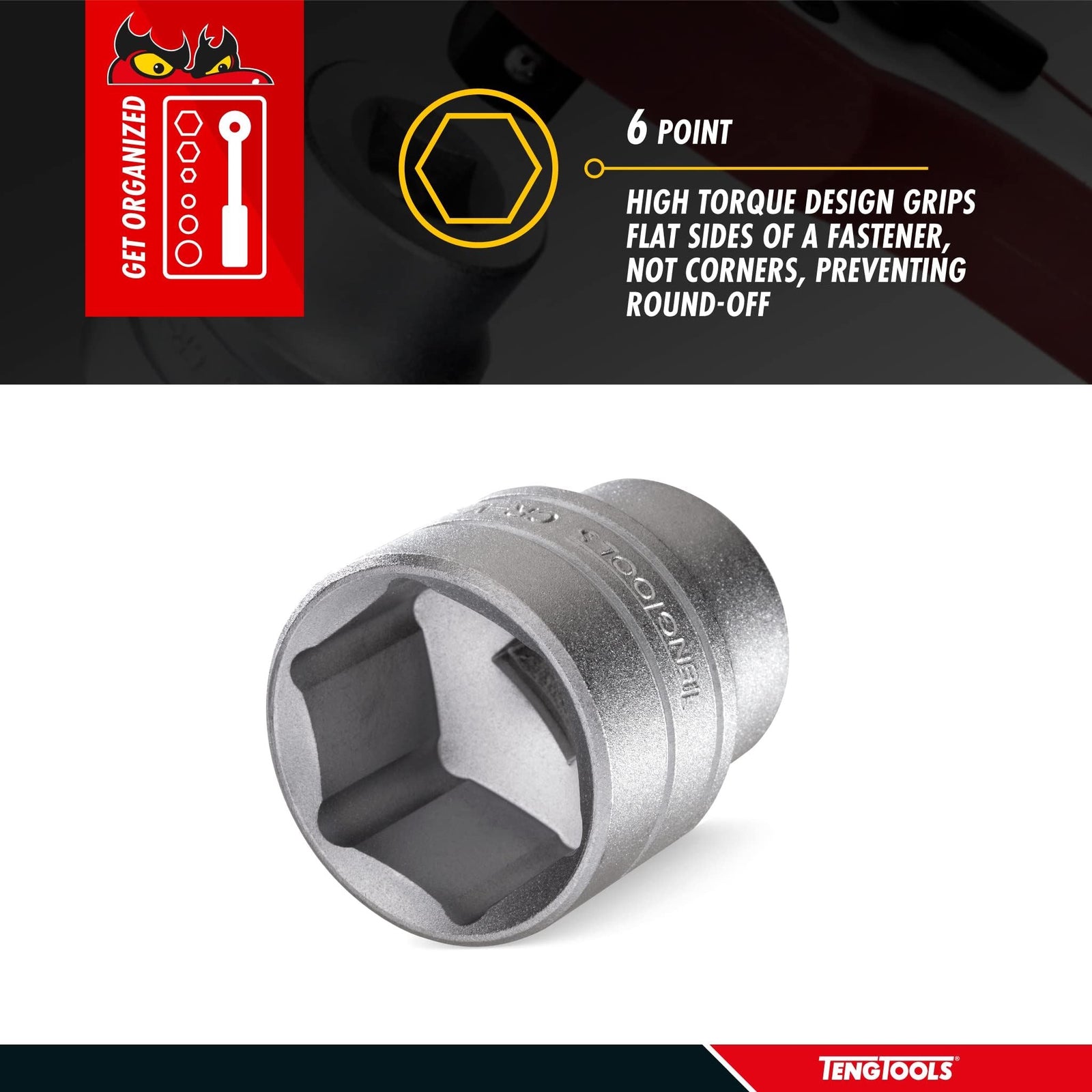Teng Tools 3/8" Socket 6 pt AF 11/16"