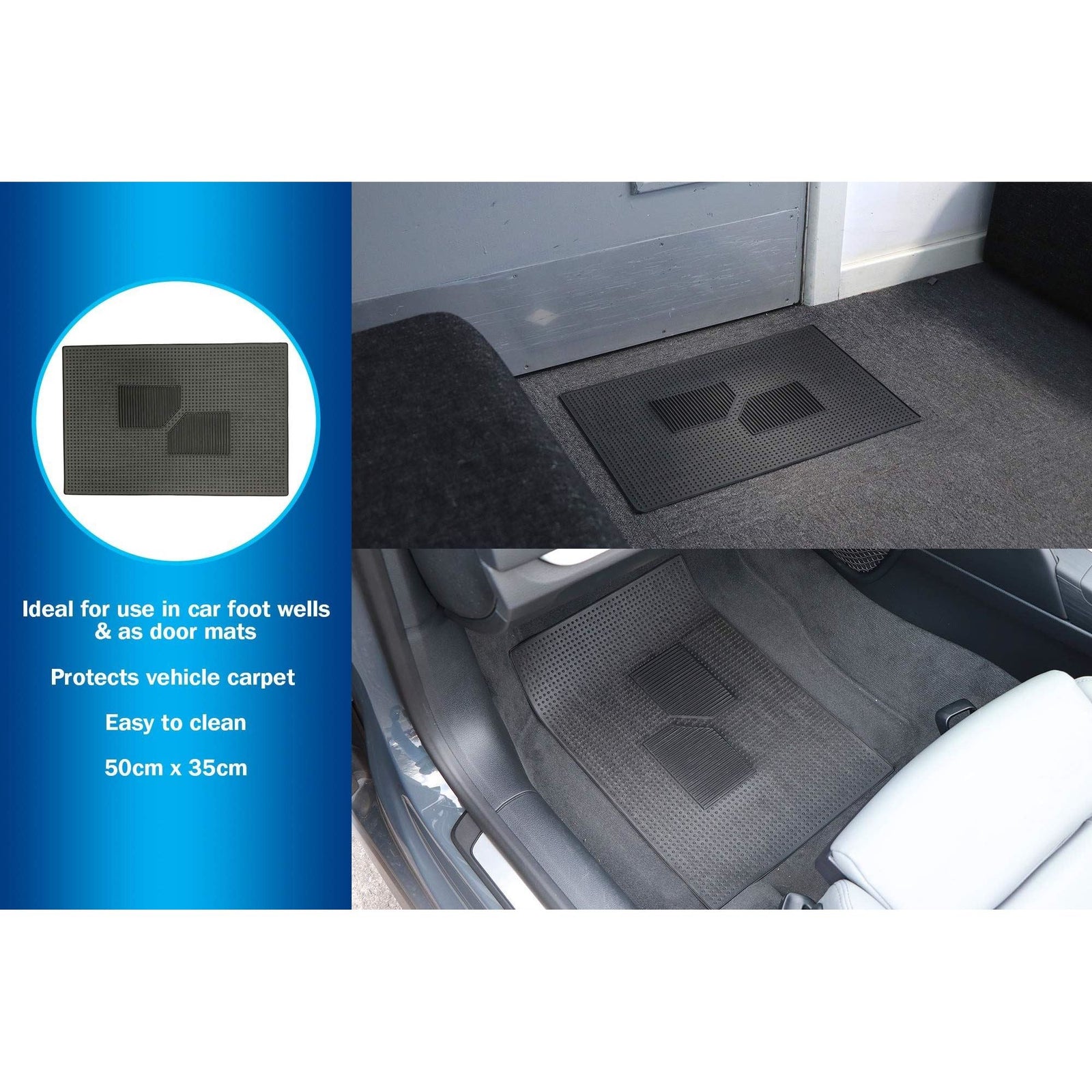 Streetwize Rubber Universal Mat - Medium Rectangular