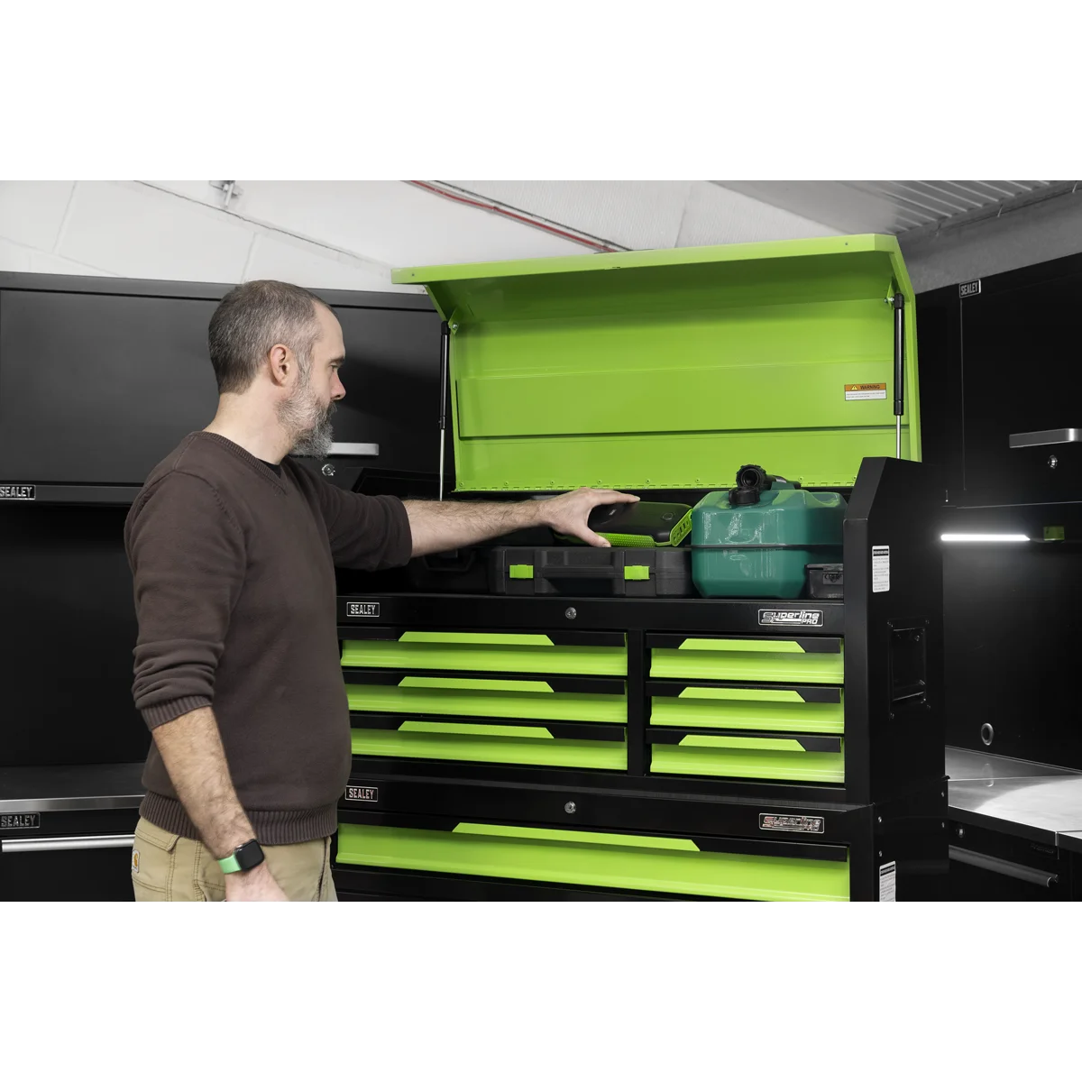 Sealey Tool Chest & Rollcab AP1080HVG 12 Drawer Green