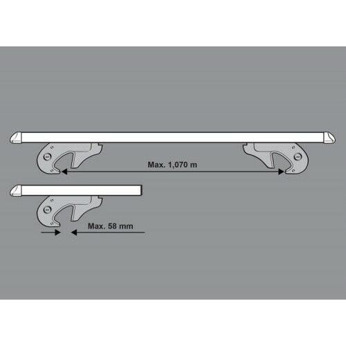 Locking Aluminium Flush Solid Roof Rail  Bars fits BMW Mini 2013-2021 Paceman