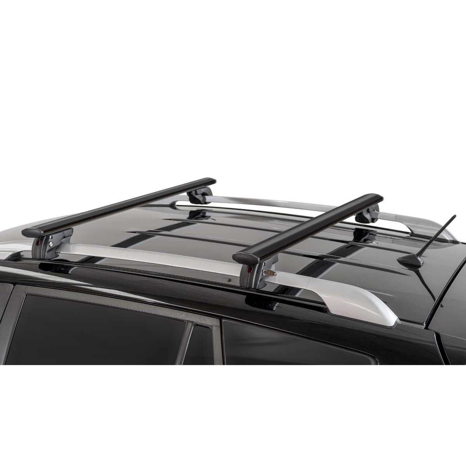 Menabo Jackson Black XL Raised Rail Roof Bars 1340mm (90kg Max.)