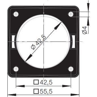 Berker 13A 250VAC 3-Pin Socket Outlet in Black Matt Finish