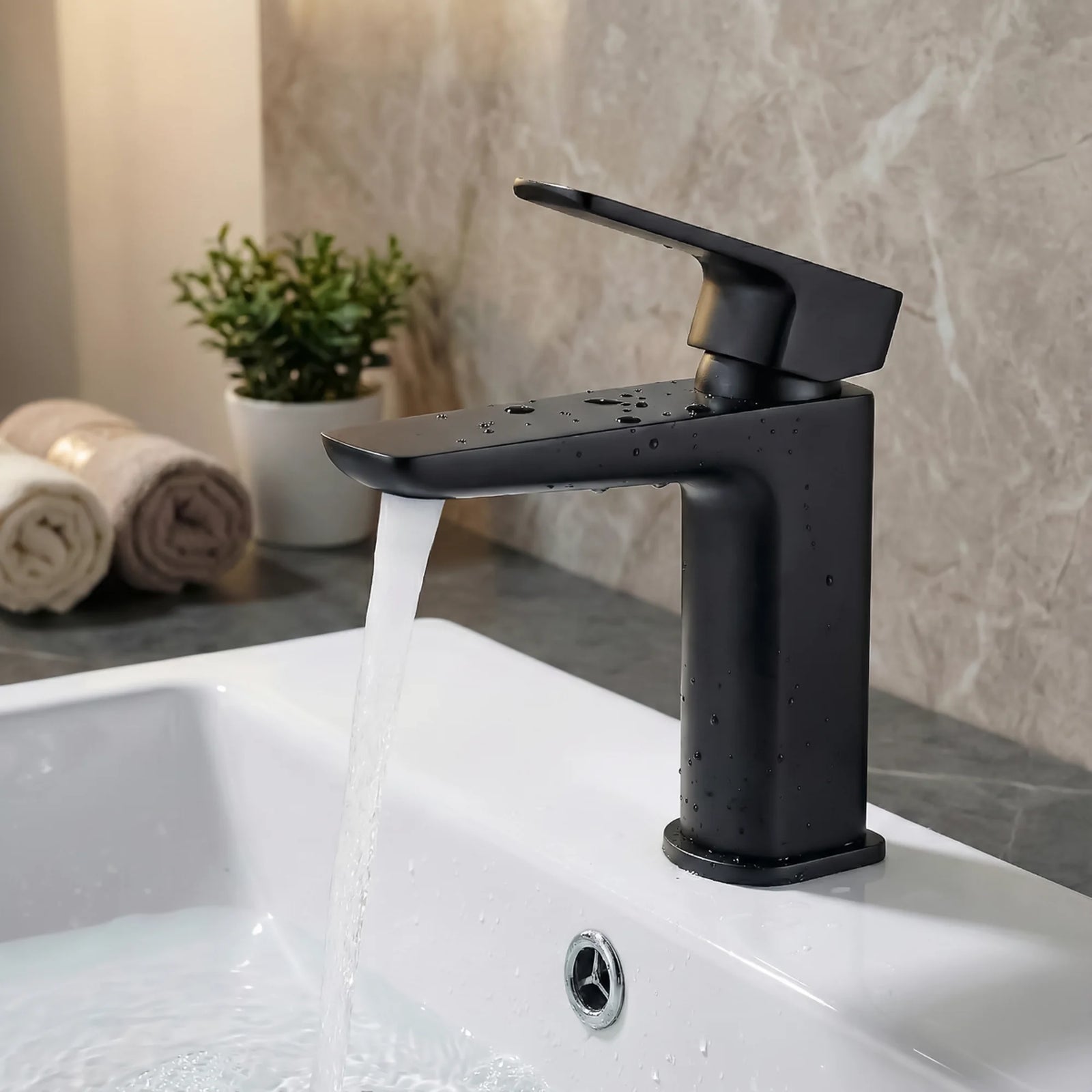 Baridi Basin Mixer Tap DH393 Matt Black