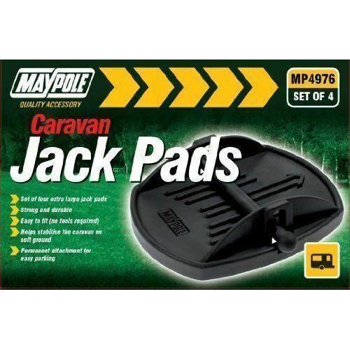 Maypole 4 x Universal Caravan Jack Pads Set Wheel Foot Leg Support Stop Leveller