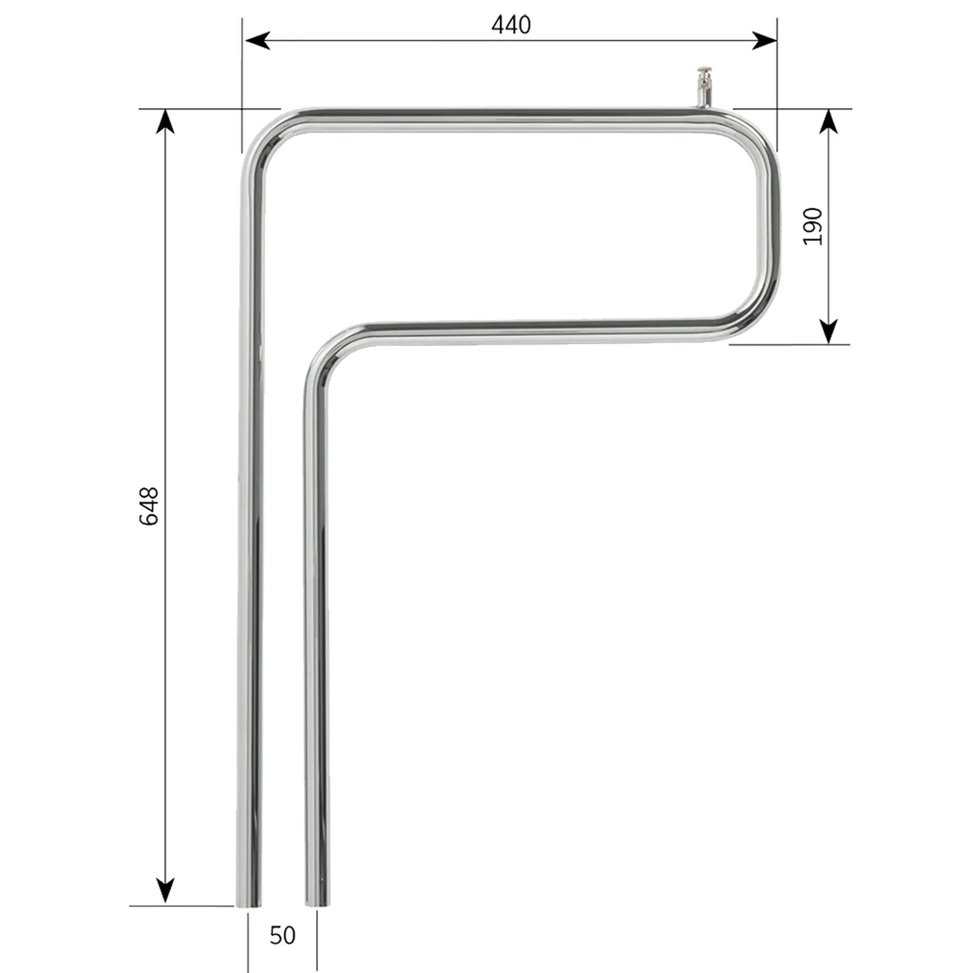 Alde Heated Towel Rail - Chrome, MPN 1900-619