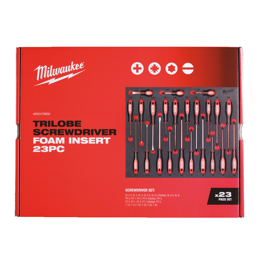Milwaukee Trilobe Screwdriver Foam Insert 4932479830