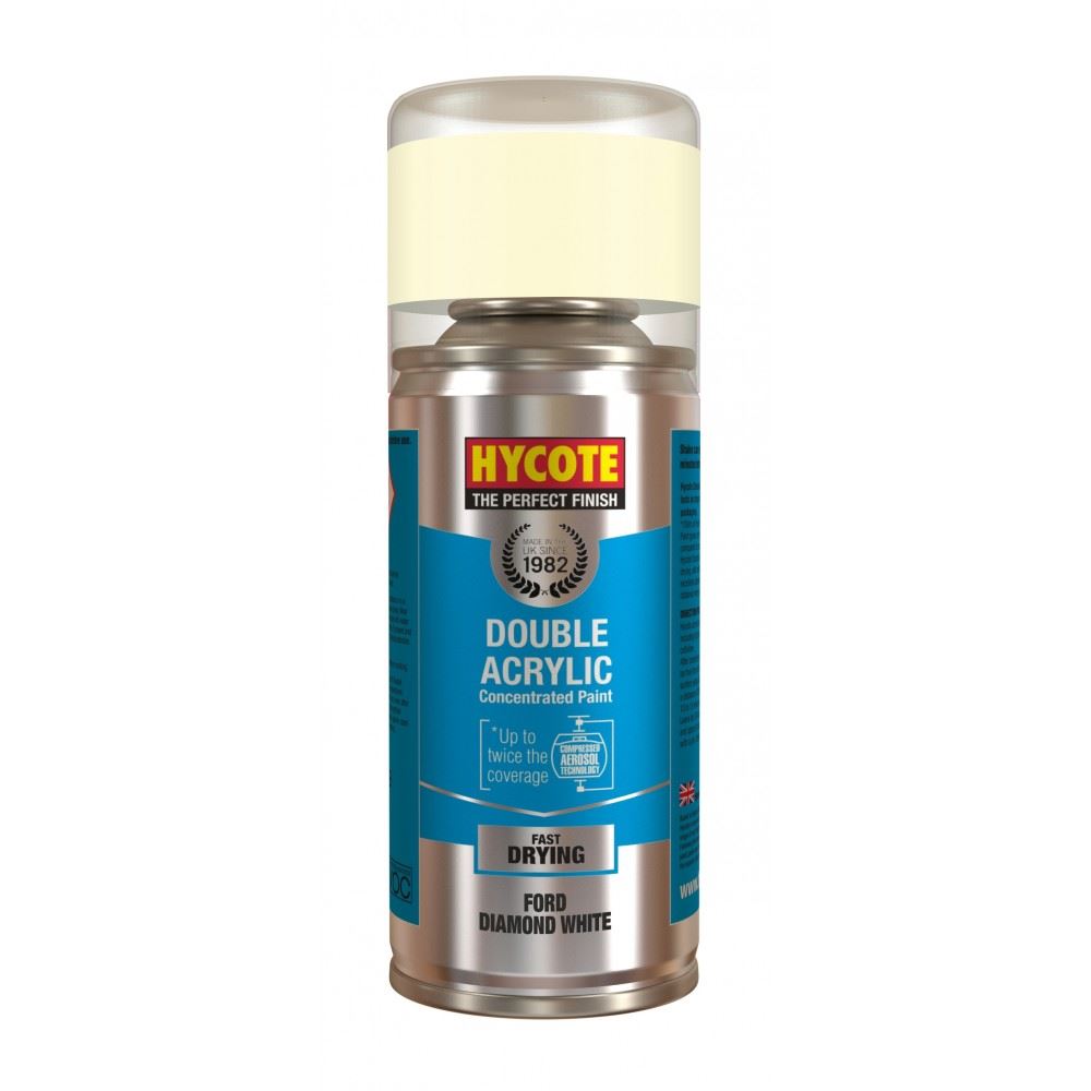 4x Hycote Aerosol Paint for Ford Diamond White 150ml