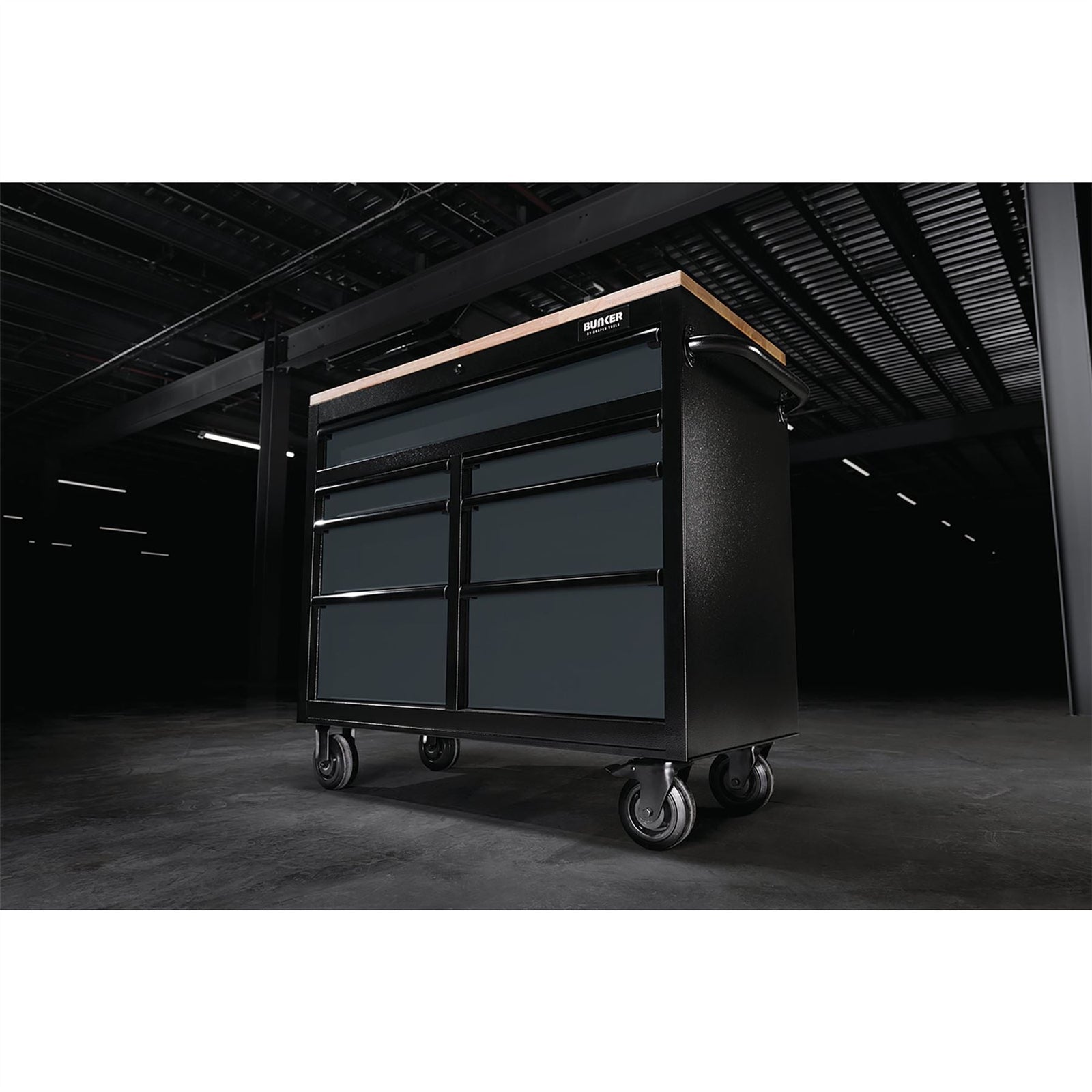 Draper BUNKER Workbench Roller Tool Cabinet, 7 Drawer, 41", Grey 08216