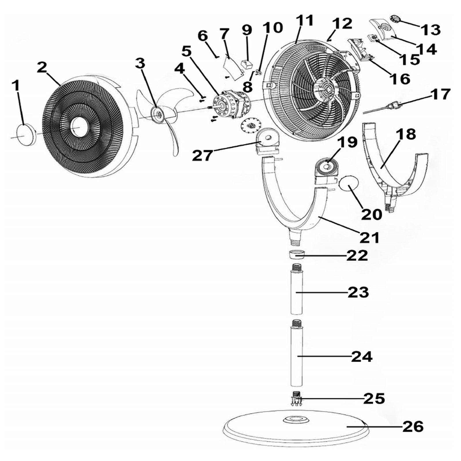 Sealey Upright pole (upper) SFF12DP.23