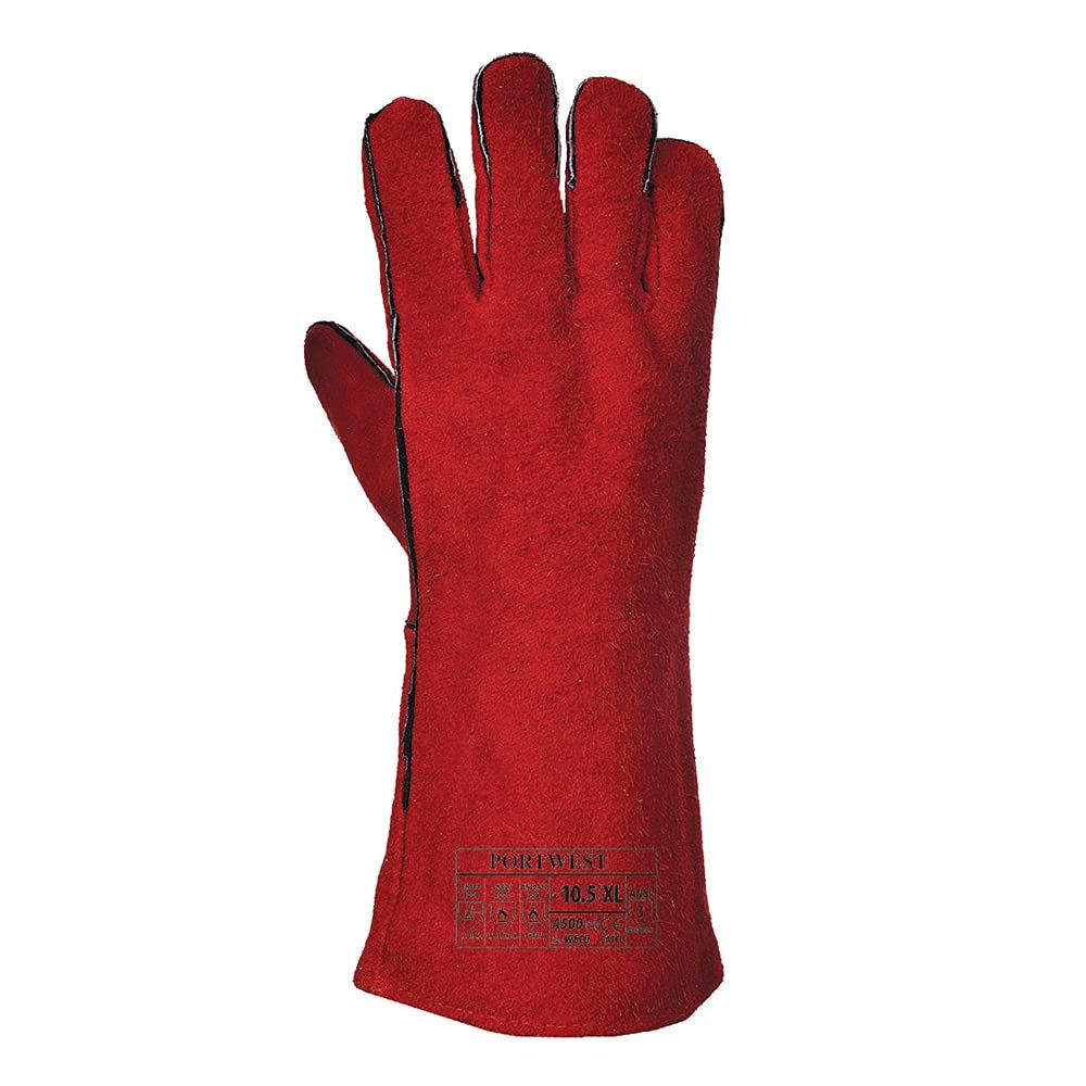 Portwest Welders Gauntlet - Red - X Large