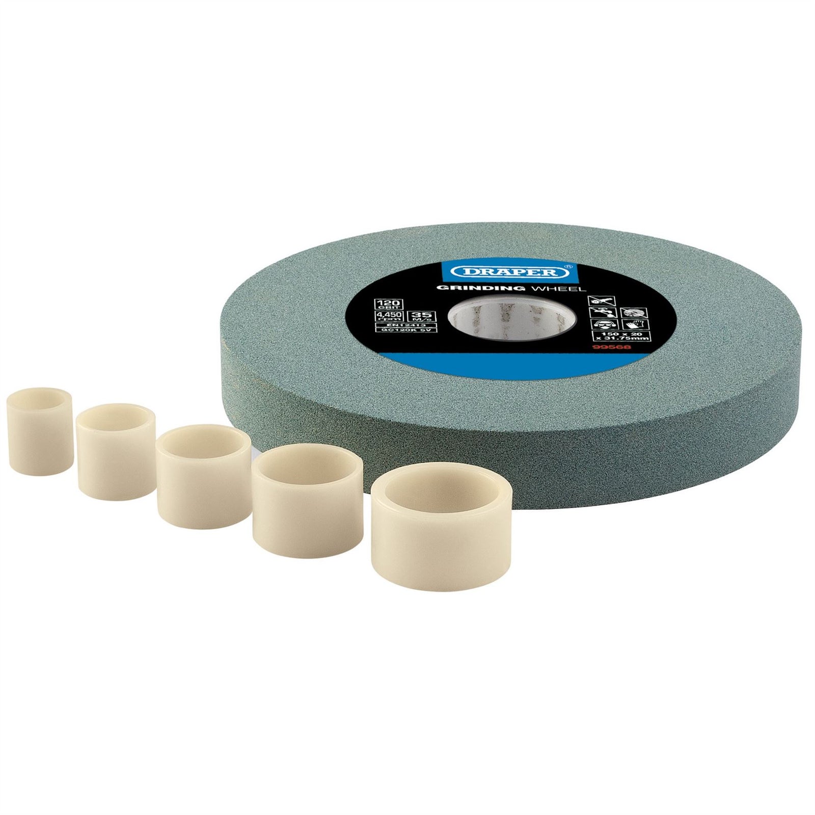 Draper Silicon Carbide Bench Grinding Wheel 120G (150mm x 20mm) 99568