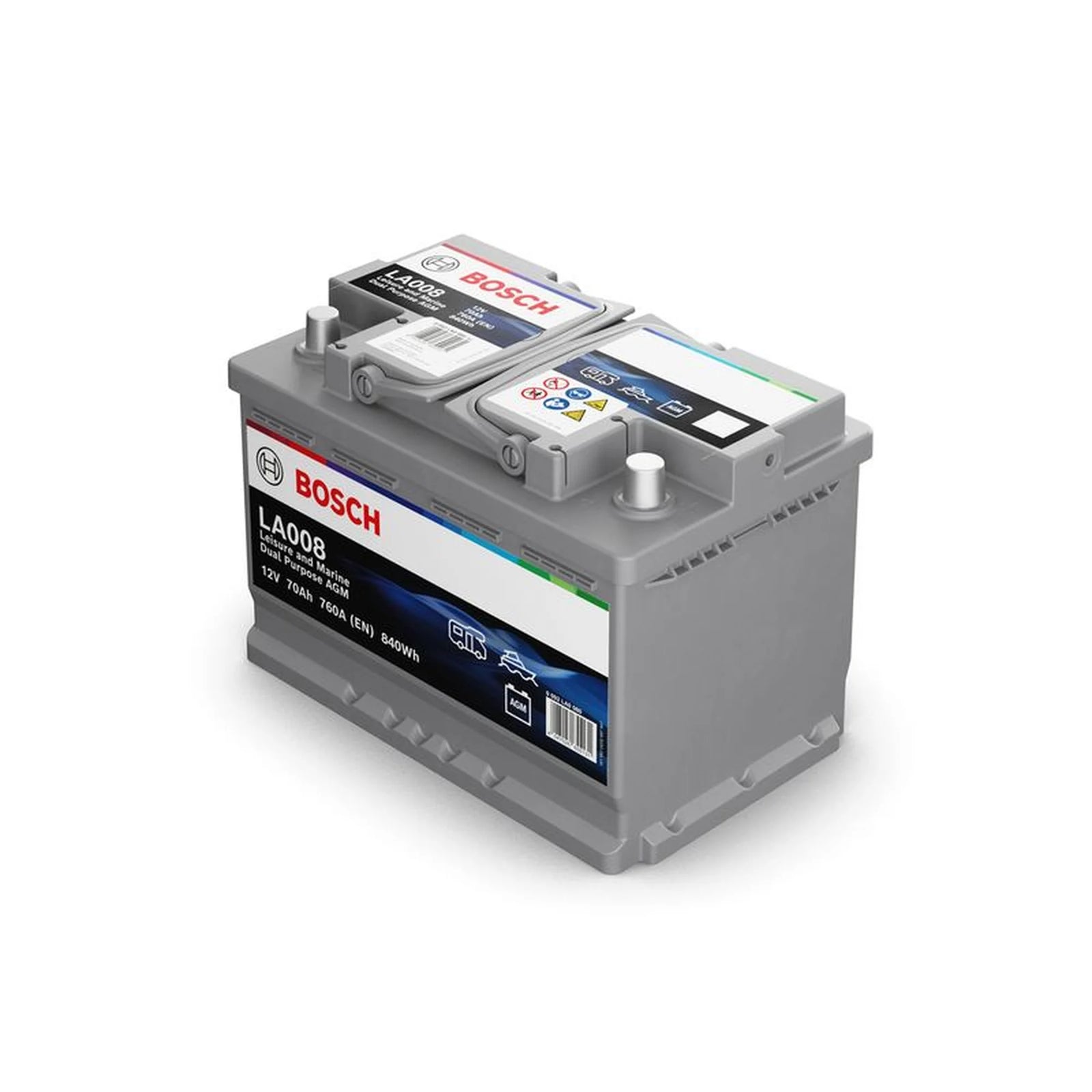 Bosch Batteries LA008 Bosch LA - AGM Battery 0 092 LA0 080