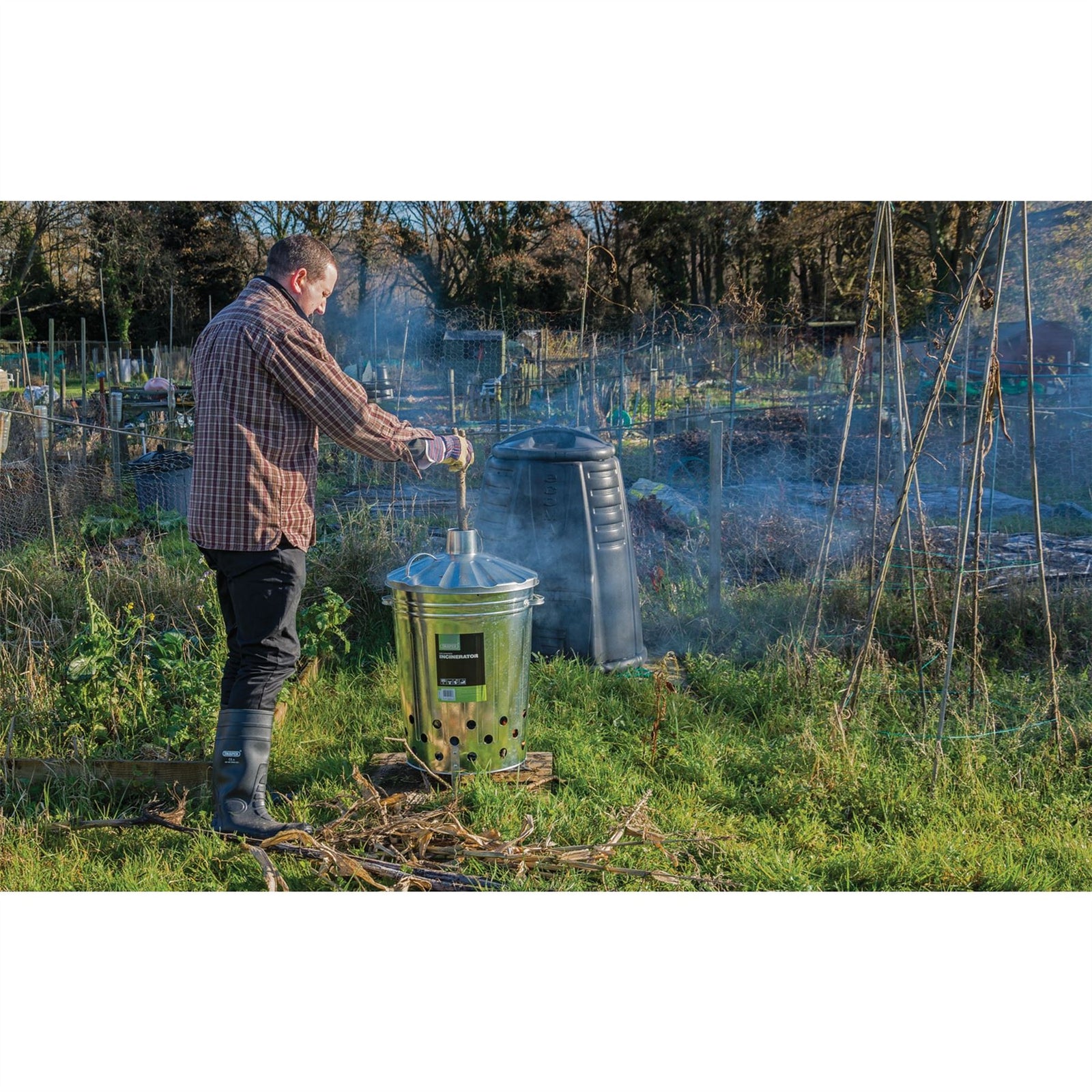 Draper Galvanised Garden Incinerator, 85L 53253