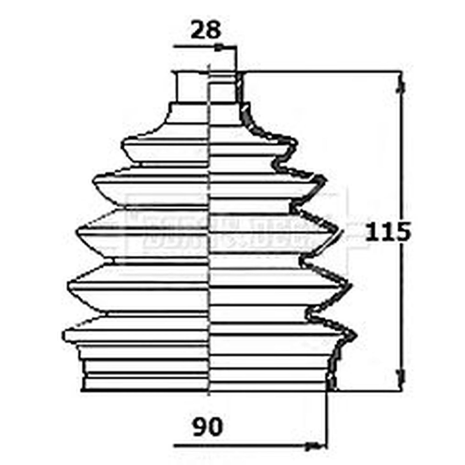 Borg & Beck Drive Shaft Bellow Kit Wheel Side Thermoplast BCB6149