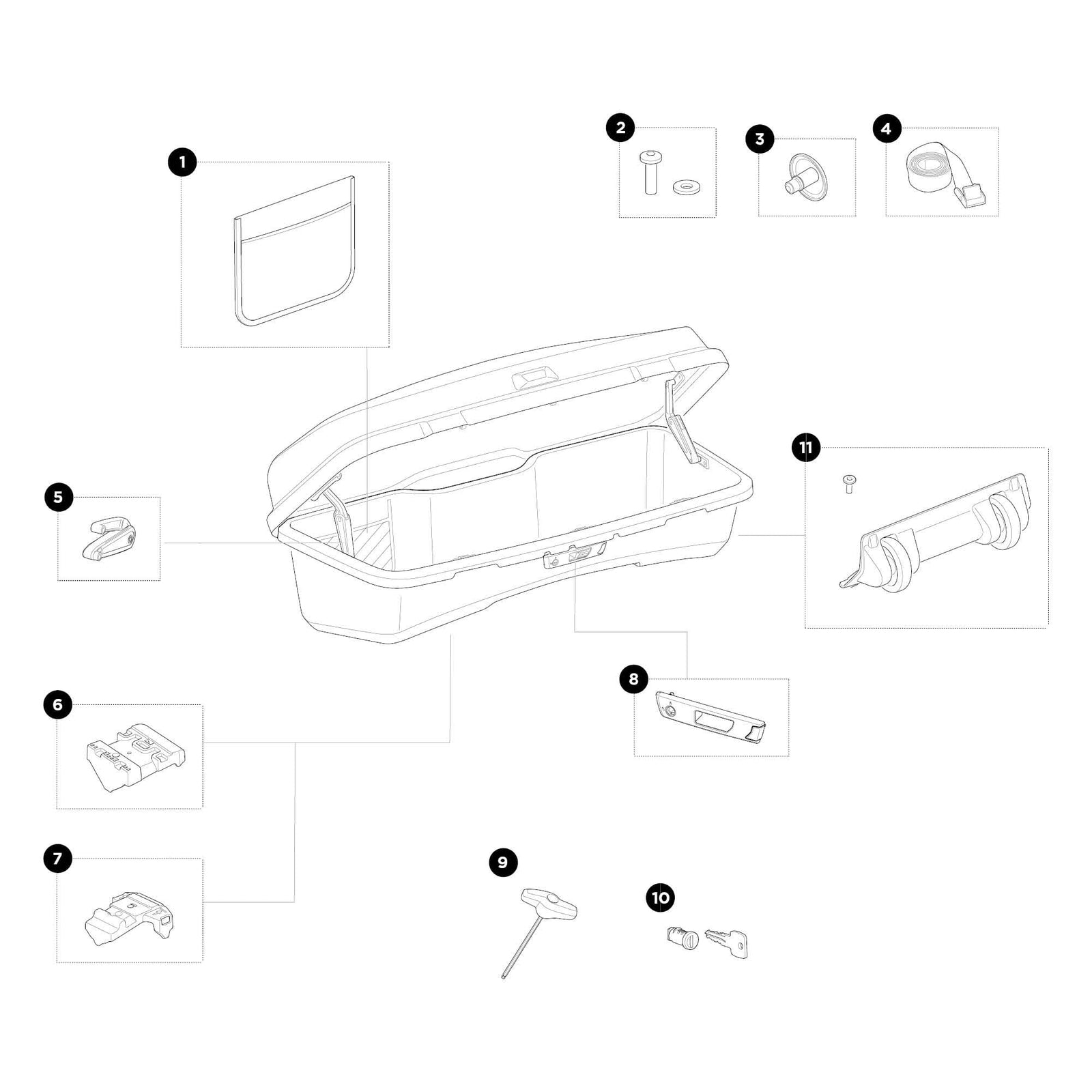 Thule Spares Wheel housing kit - 1500055577