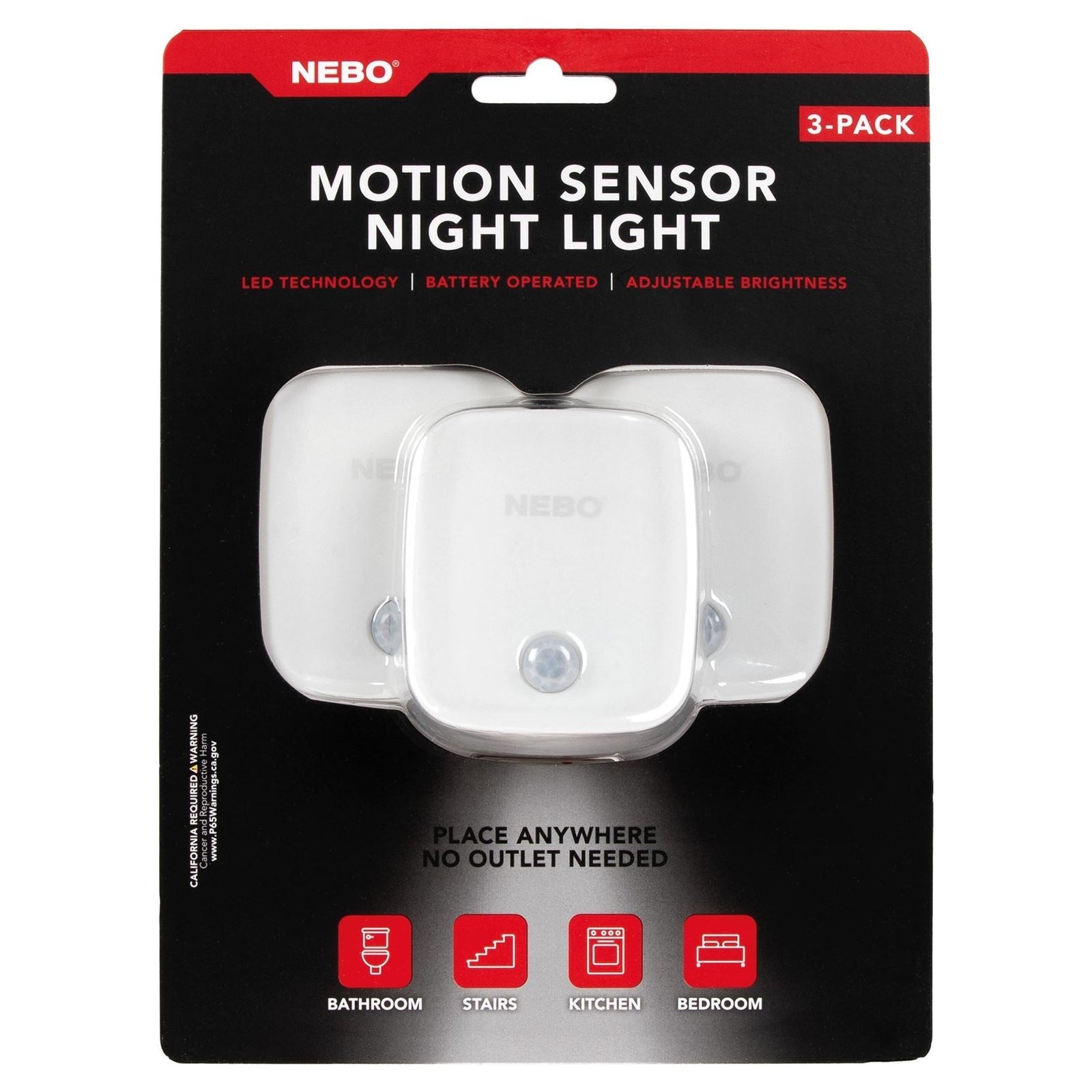 Motion Sensor Light (3 pack) NEB-WLT-0026-G