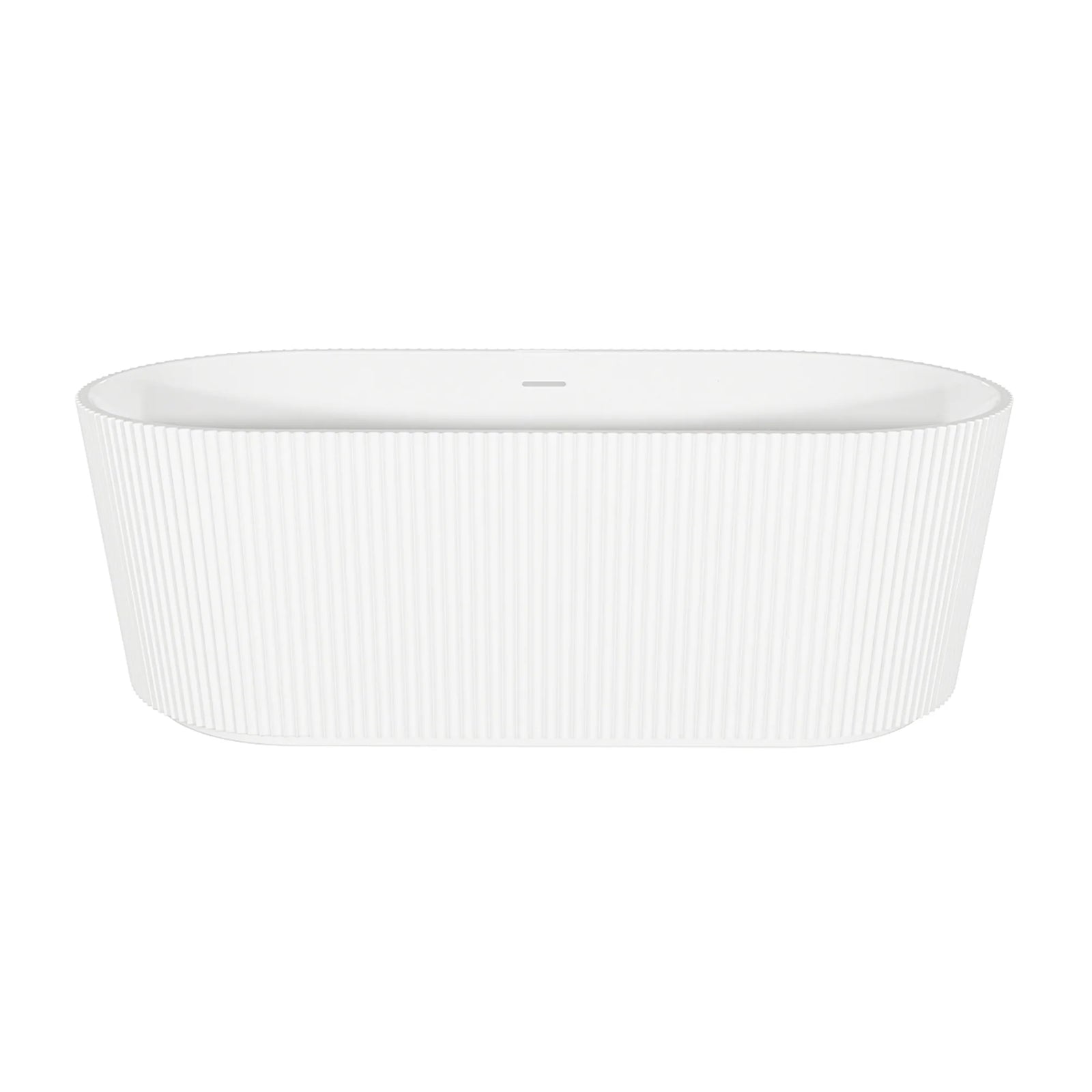 Baridi Double-Ended Fluted Bath 150cm Gloss White