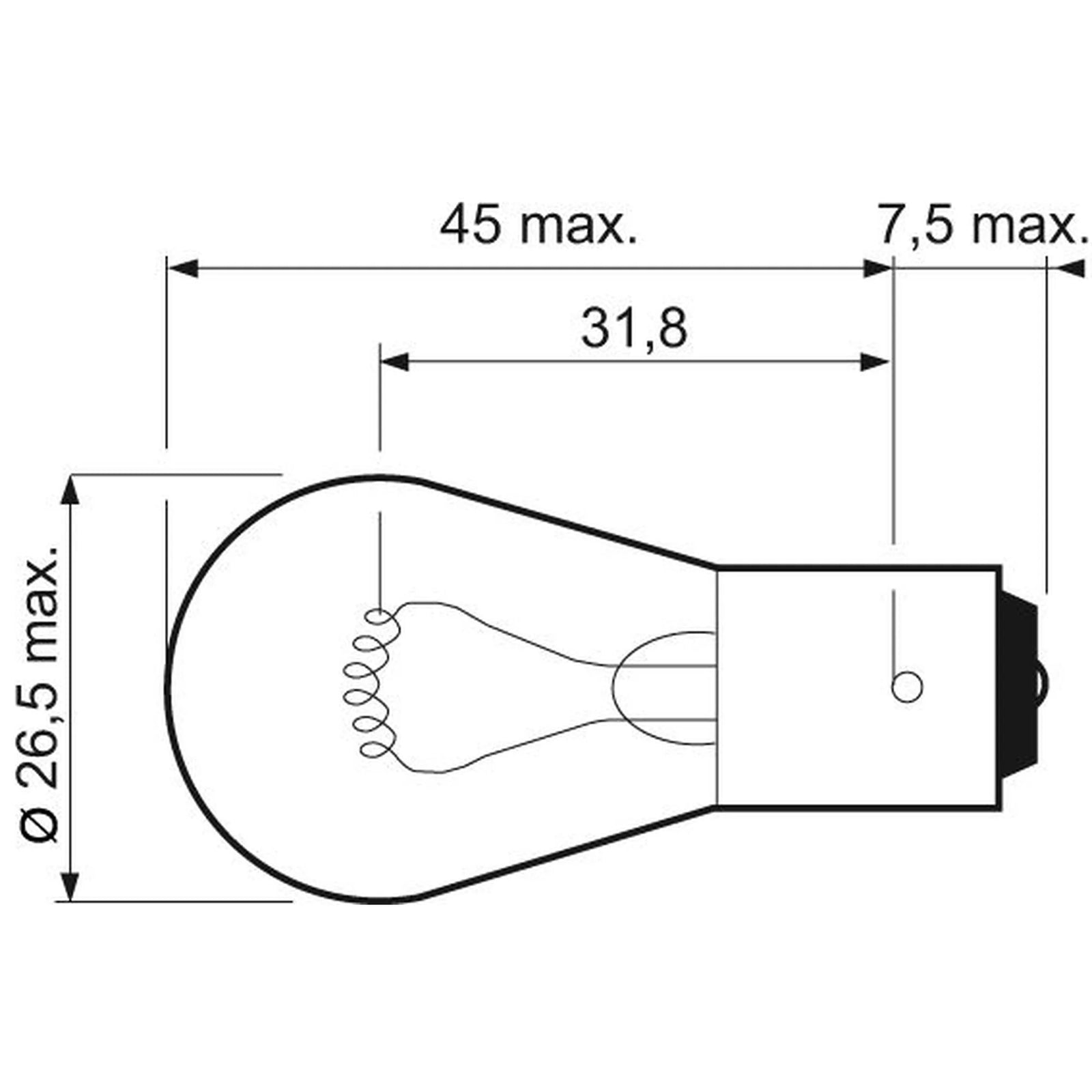 Valeo Indicator Turn Signal Bulb BA15s 12V 21W 032101